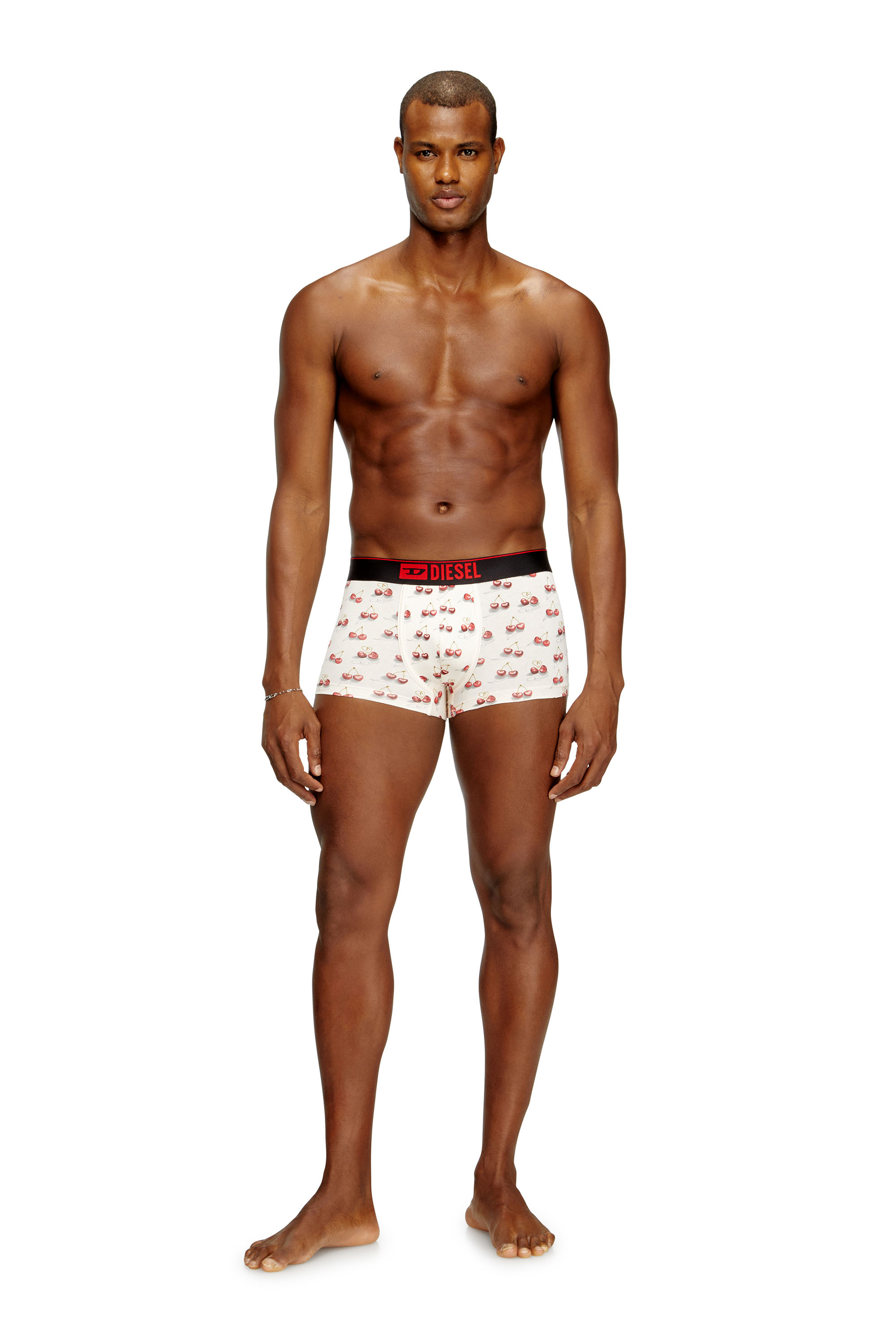 Diesel - DAMIEN-GFT-3PACK, Man's 3-pack of cherry-heart boxer shorts in White - 1