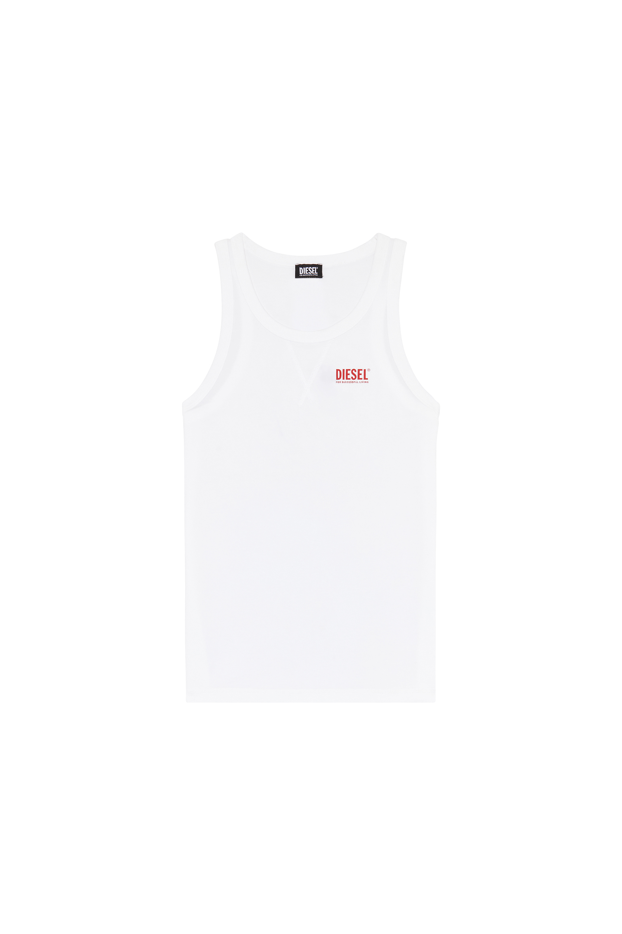 Diesel - UMTK-JOHNNY, Man Tank top with logo print in White - Image 4