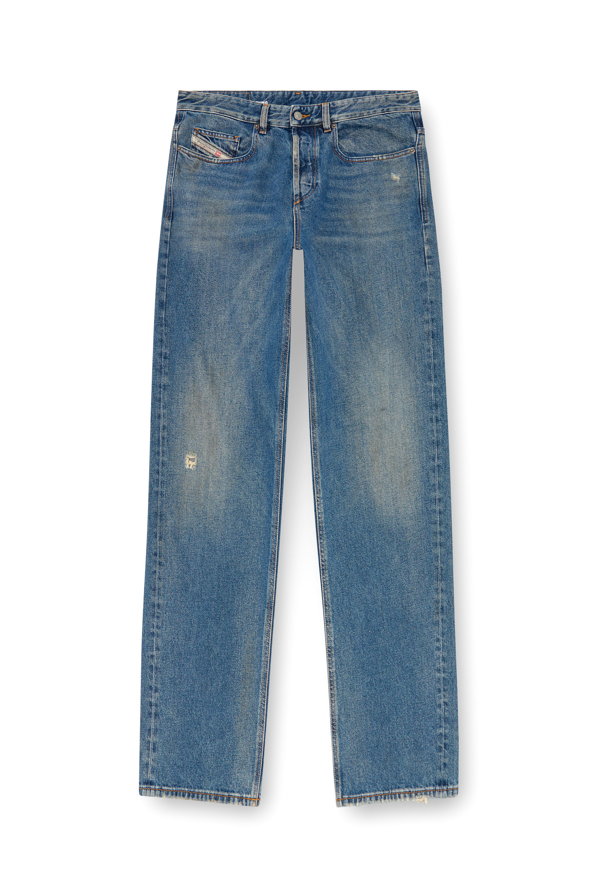 Diesel - Man Straight Jeans 2001 D-Macro 09J79, Medium blue - Image 5
