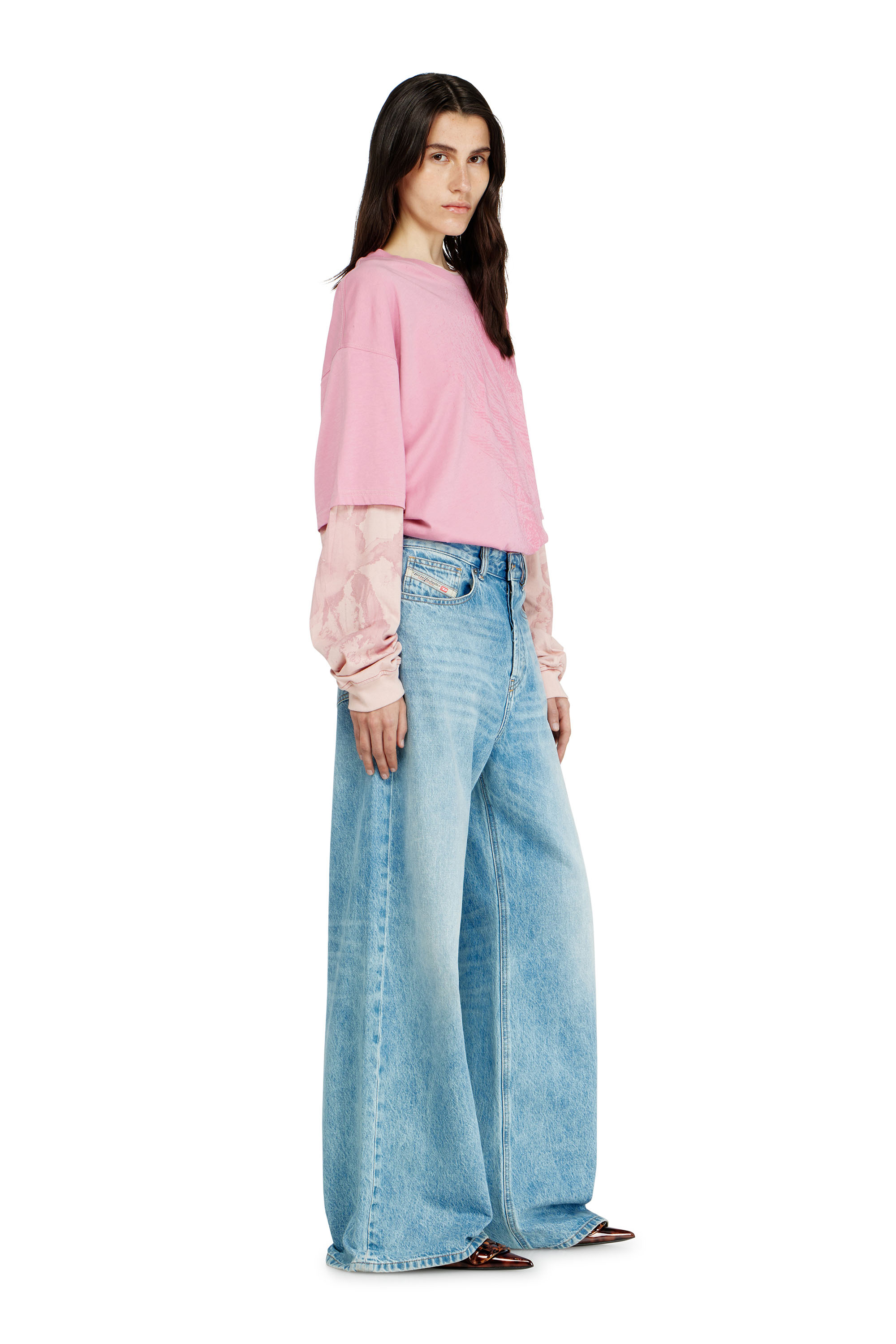 Diesel - Unisex's Relaxed Jeans 1996 D-Sire 09I29, Light Blue - 3