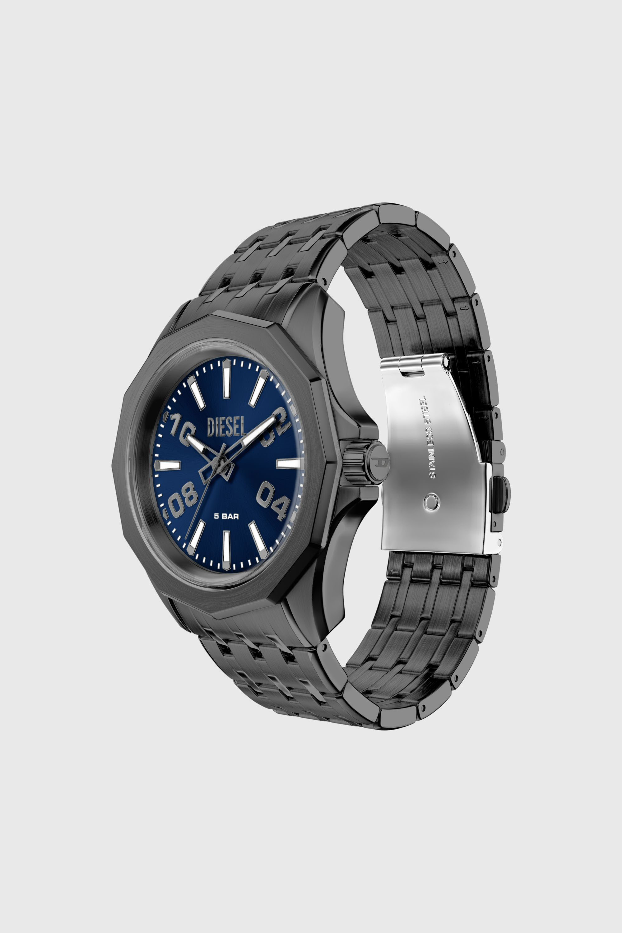 Diesel - DZ2238 WATCH, Man's Stinger gunmetal stainless steel watch in Dark grey - 2