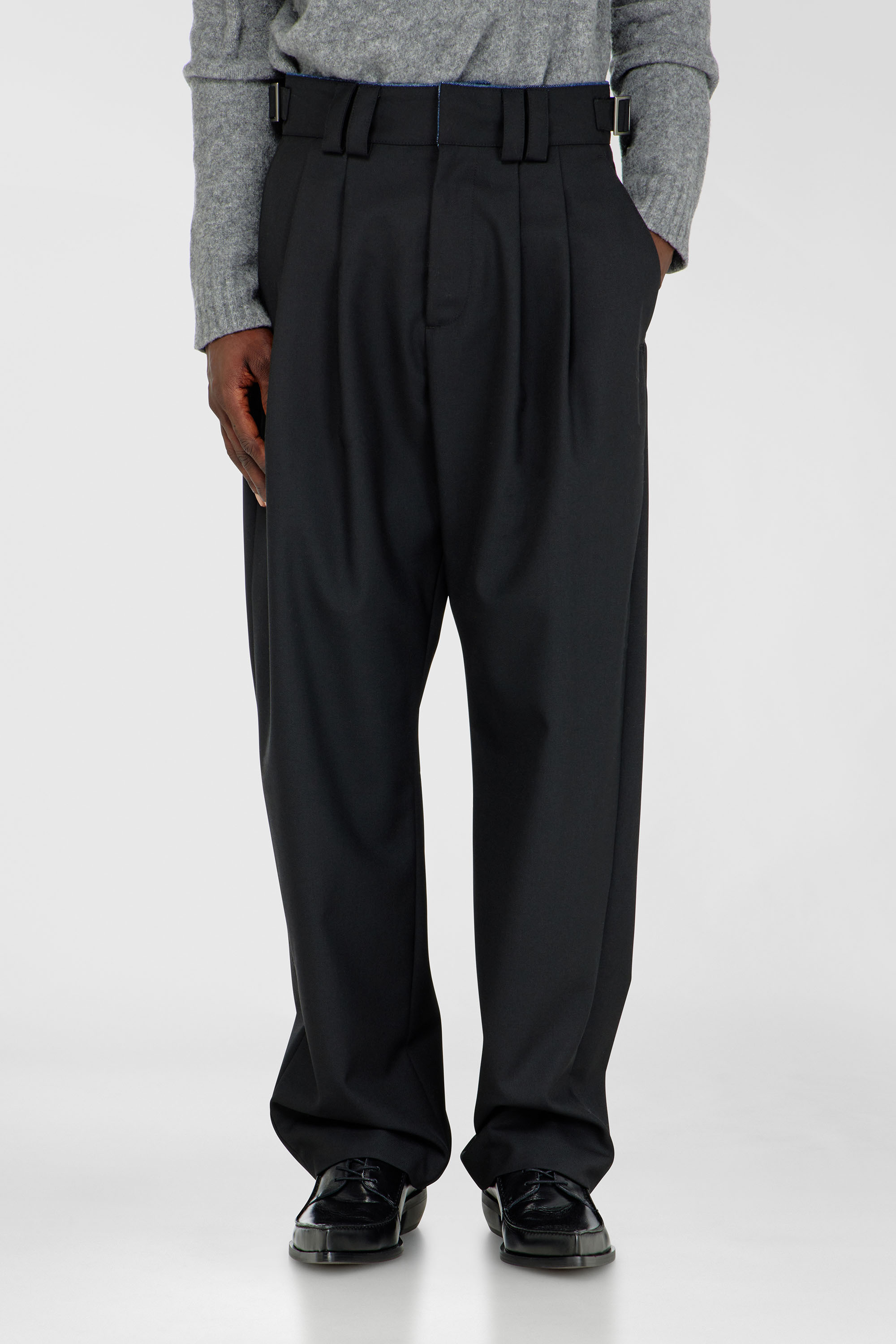 Diesel - P-HIT-COOL, Man's Tailored pants with denim detail in Black - 1