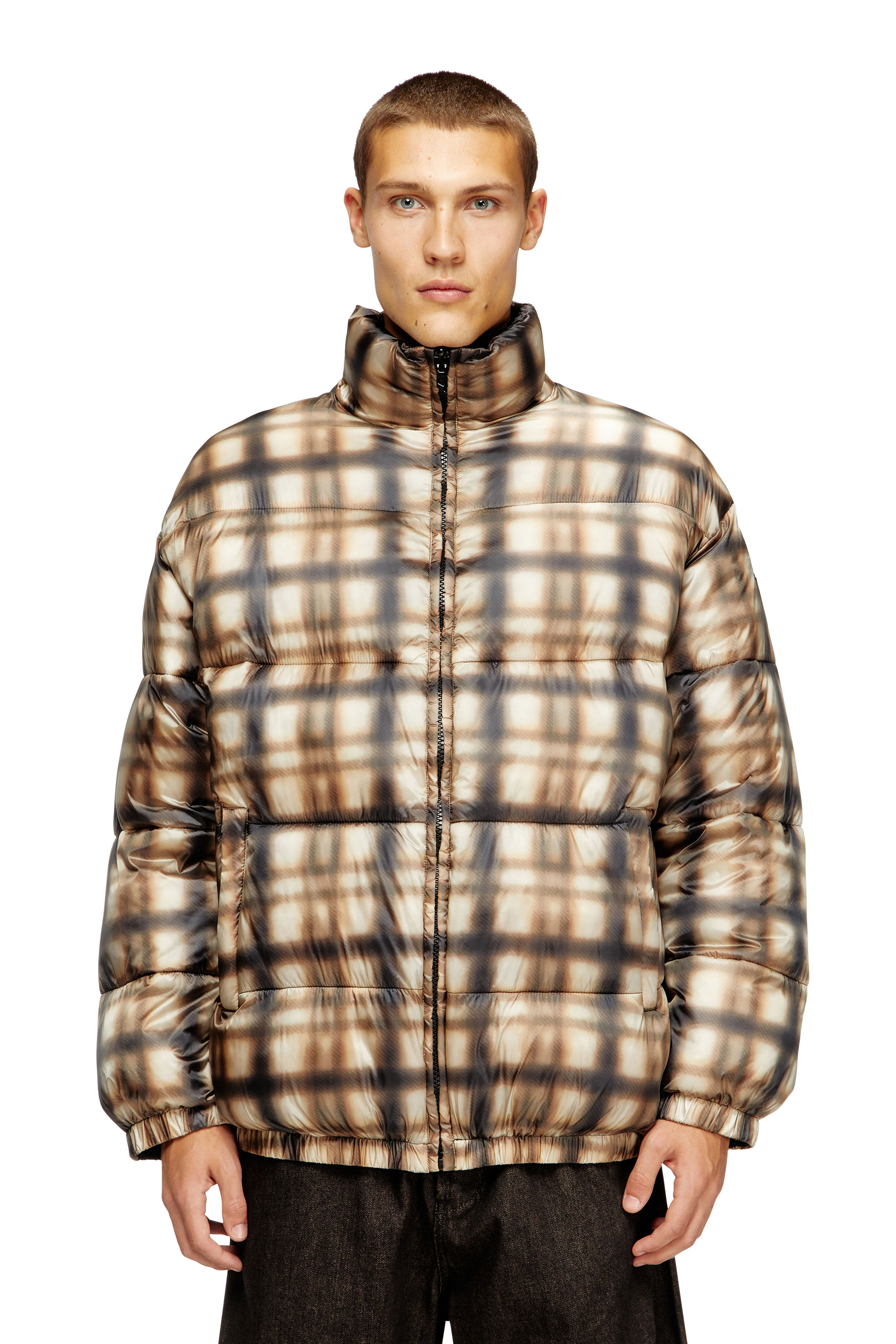 Diesel - W-BOURBON-ENBM, Man's Reversible padded bomber jacket in null - 1