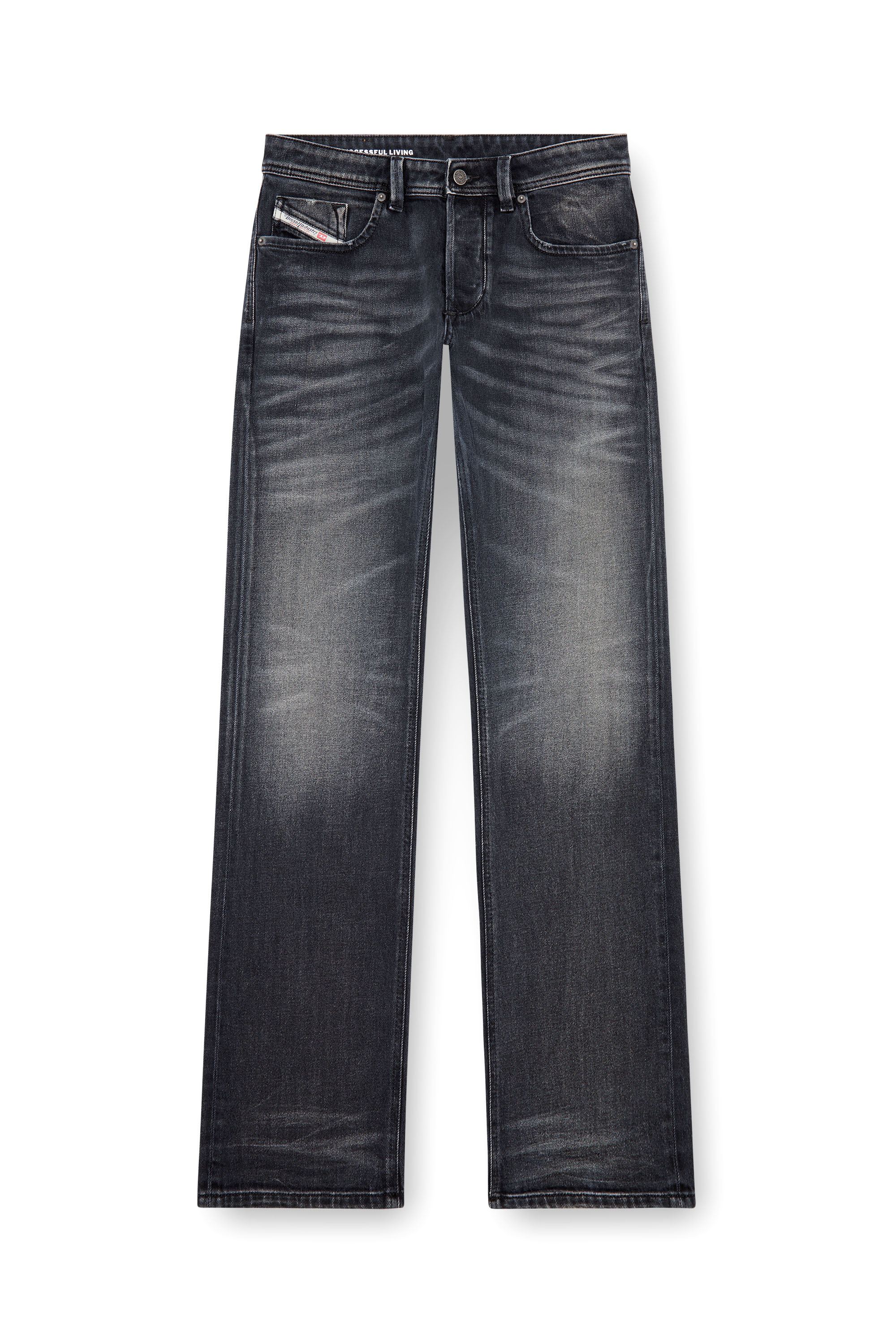Diesel - Man Straight Jeans 1985 Larkee 09J65, Black/Dark grey - Image 3