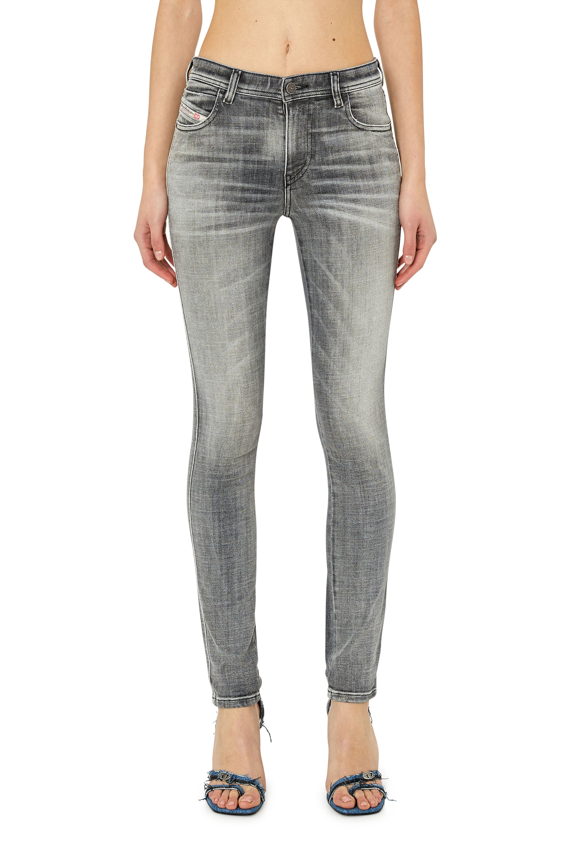 Diesel - Skinny Jeans 2015 Babhila 09E71, Grey - Image 1