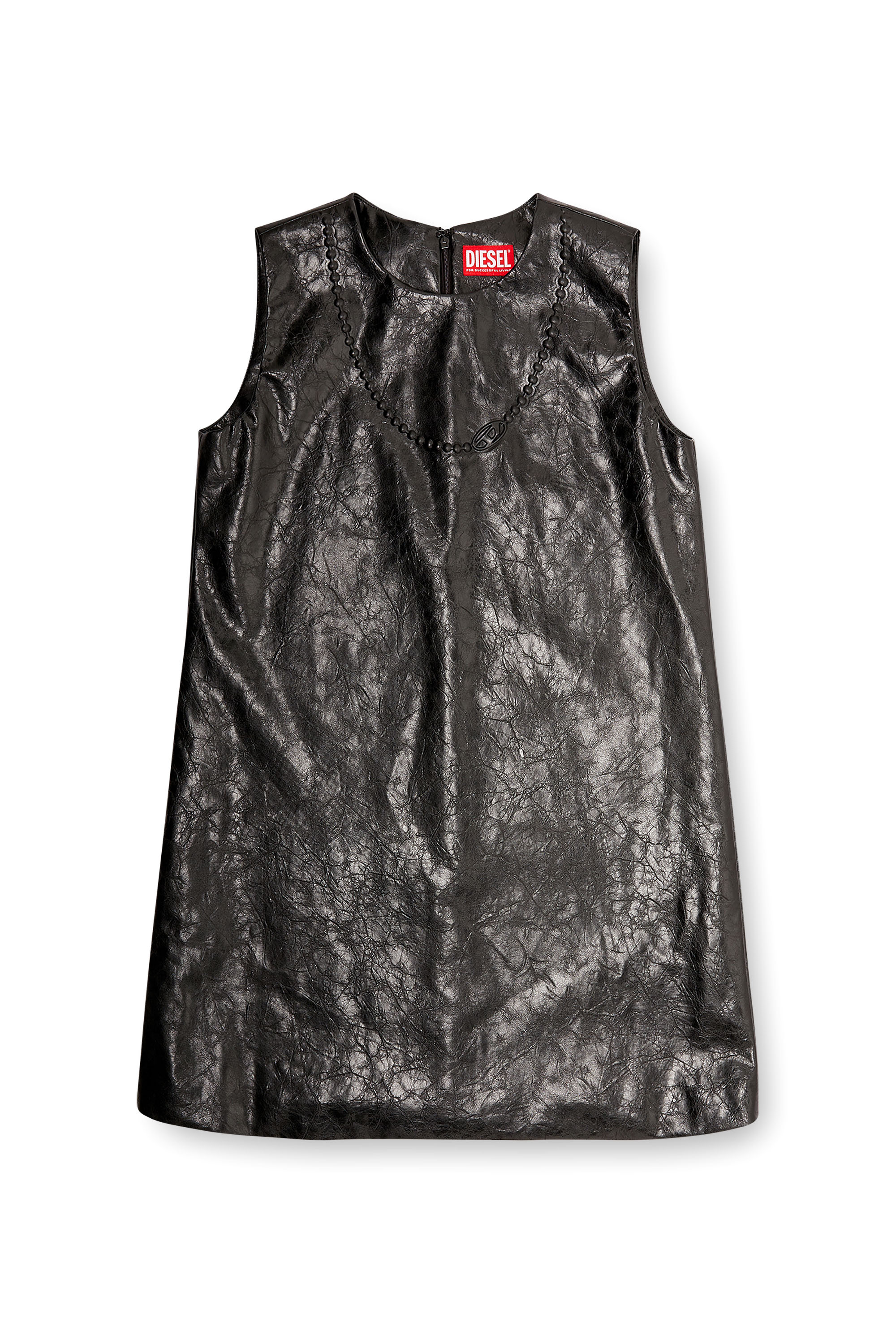 Diesel - D-ARES, Woman's Coated mini dress with embossed Oval D in null - 3