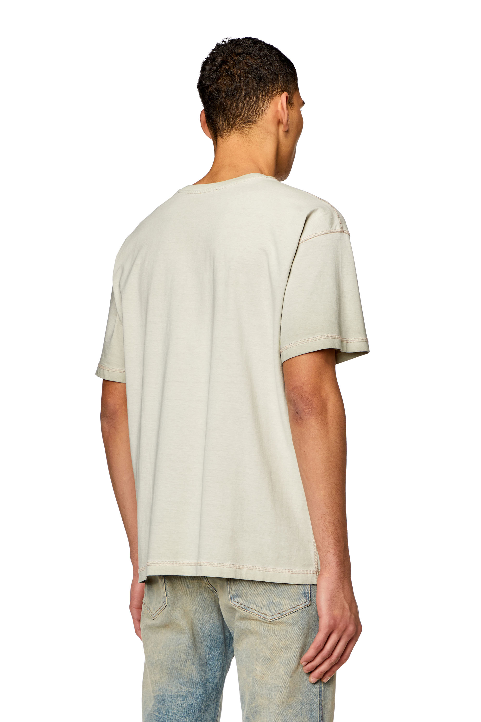 Diesel - T-BUXT-N4, Man T-shirt with heart print in Beige - Image 4