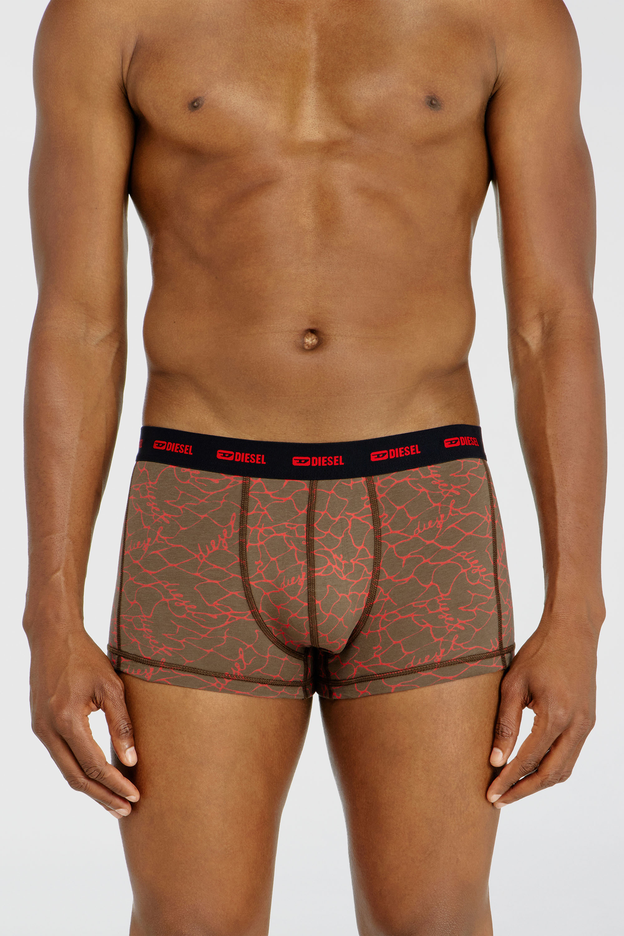 Diesel - DAMIEN-UTLT-3PACK, Man's Three-pack of trunks with graphic motif in Black/Brown - 2