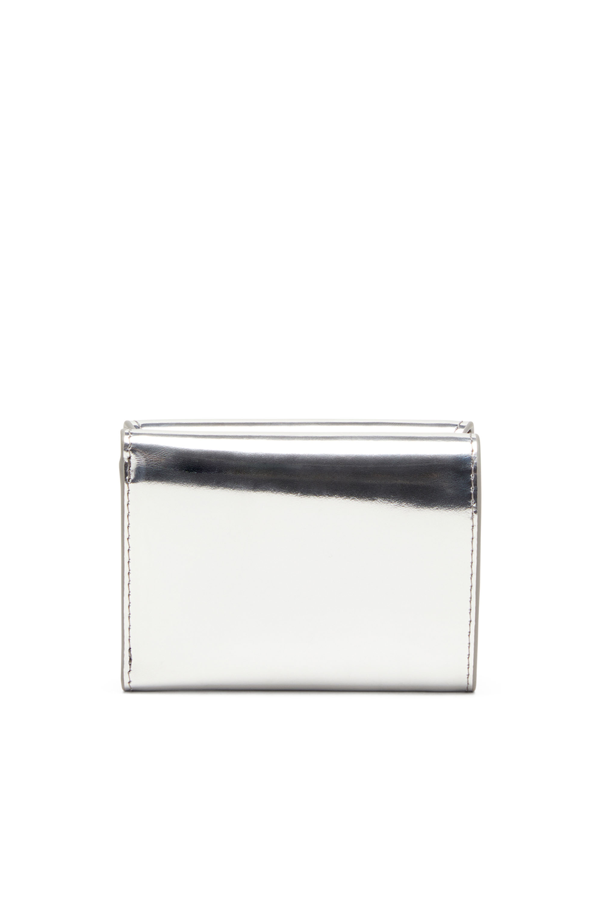 Diesel - 1DR TRI FOLD COIN XS II, Woman Tri-fold wallet in mirrored leather in Silver - Image 2