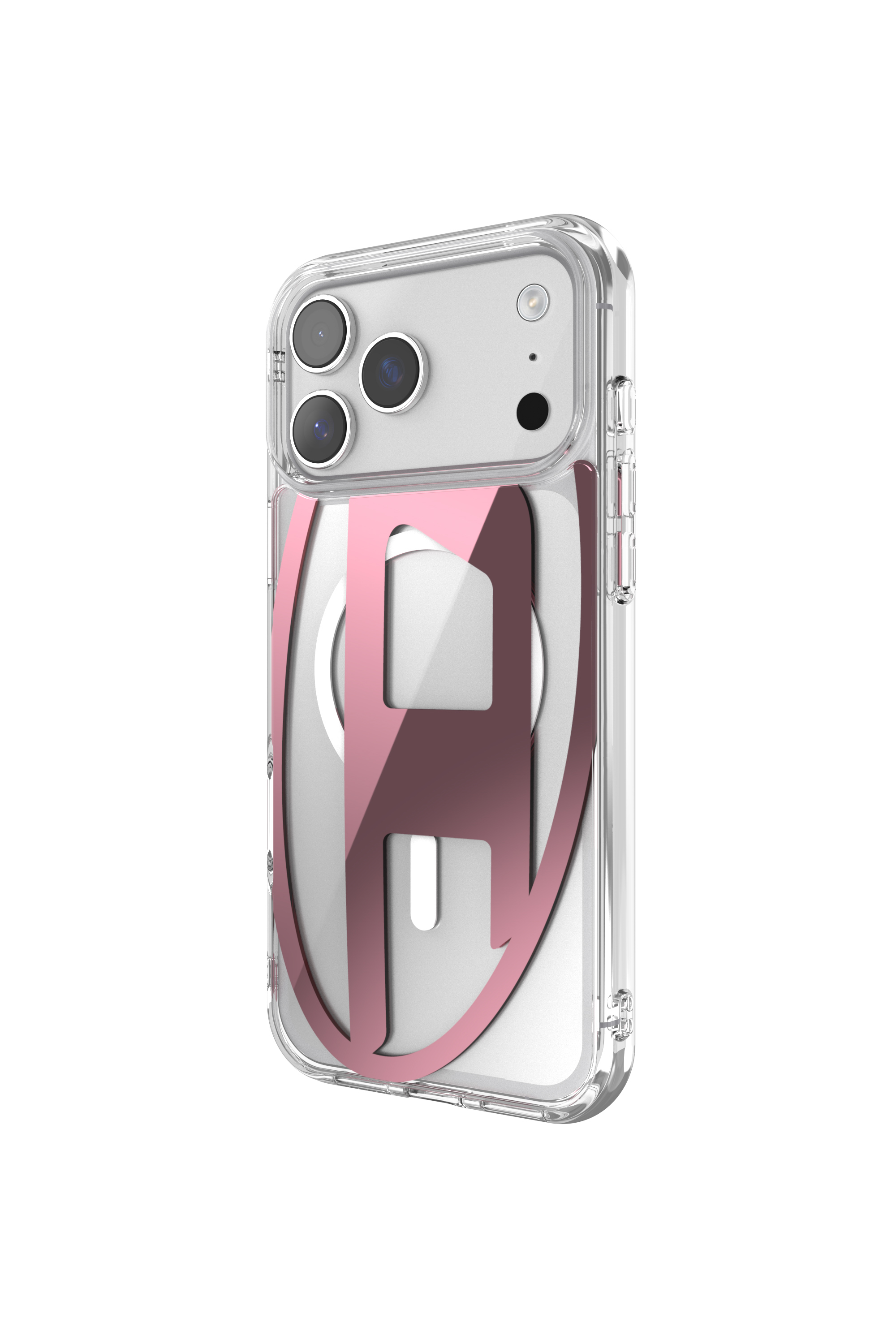 Diesel - 60422 AOP CASE, Unisex's Oval D metallic case with magsafe for iPhone 17 Pro Max in Pink - 4