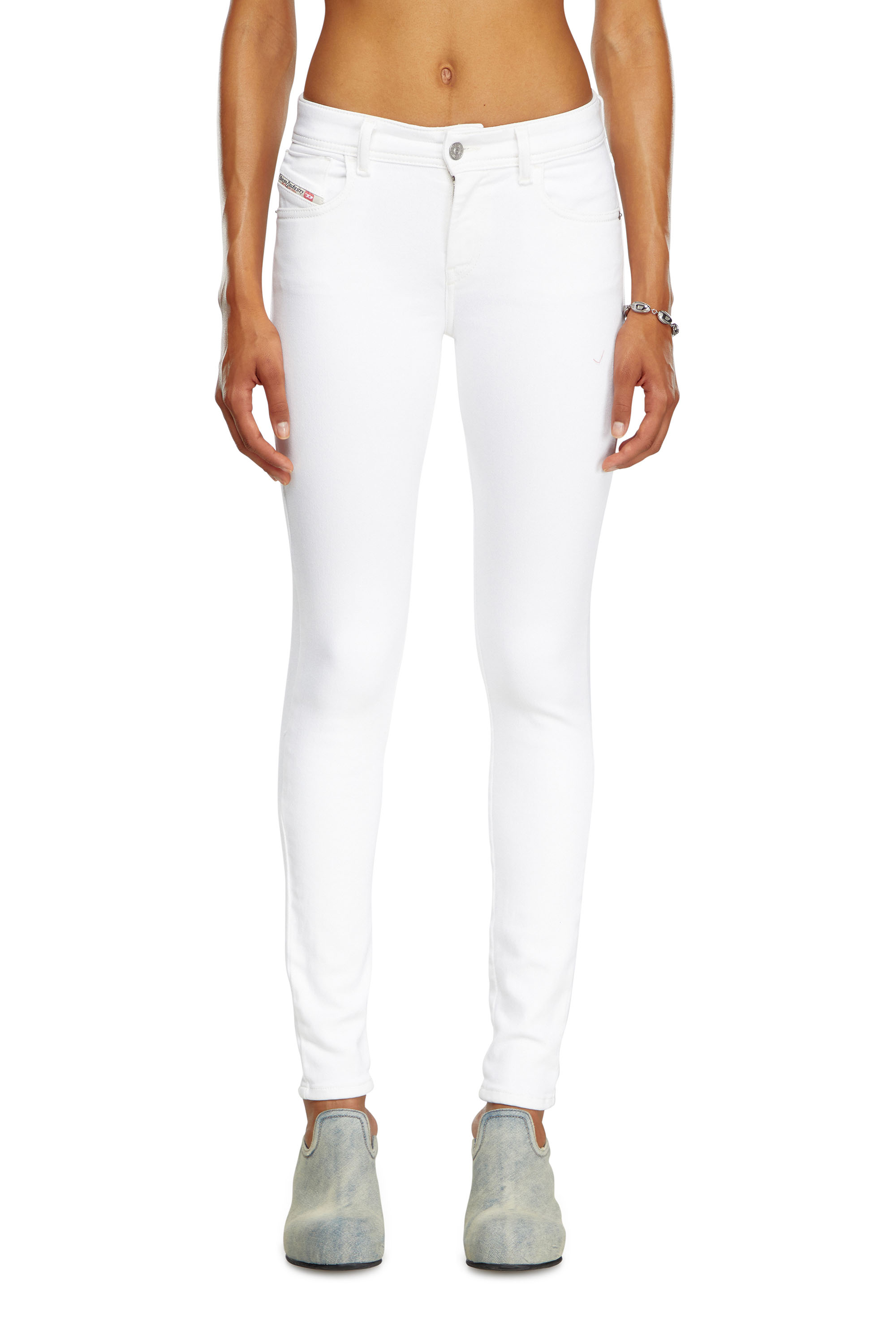 Diesel - Super skinny Jeans 2017 Slandy 09F90, White - Image 1
