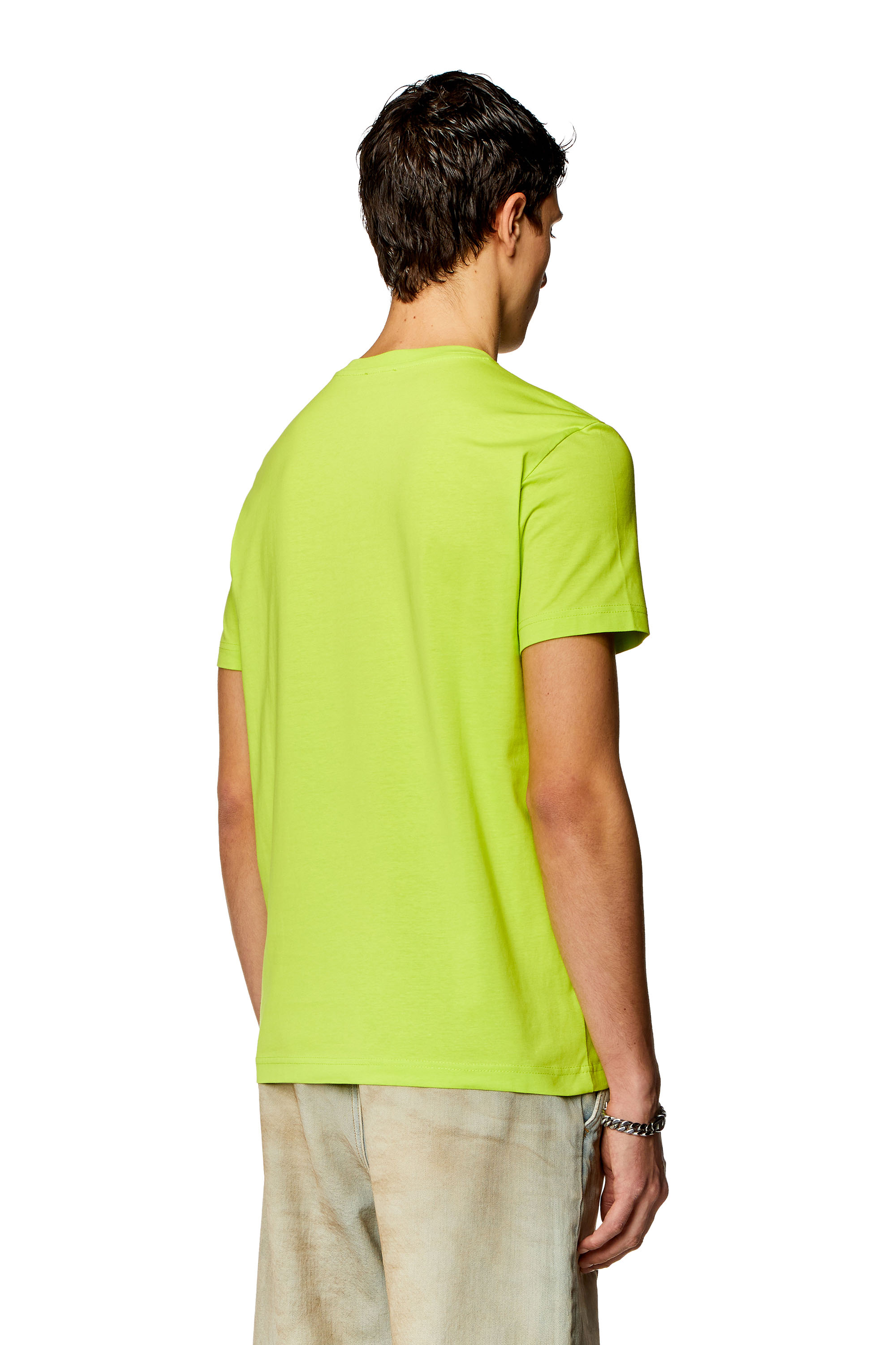 Diesel - T-DIEGOR-K70, Man T-shirt with glitchy logo in Green - Image 4