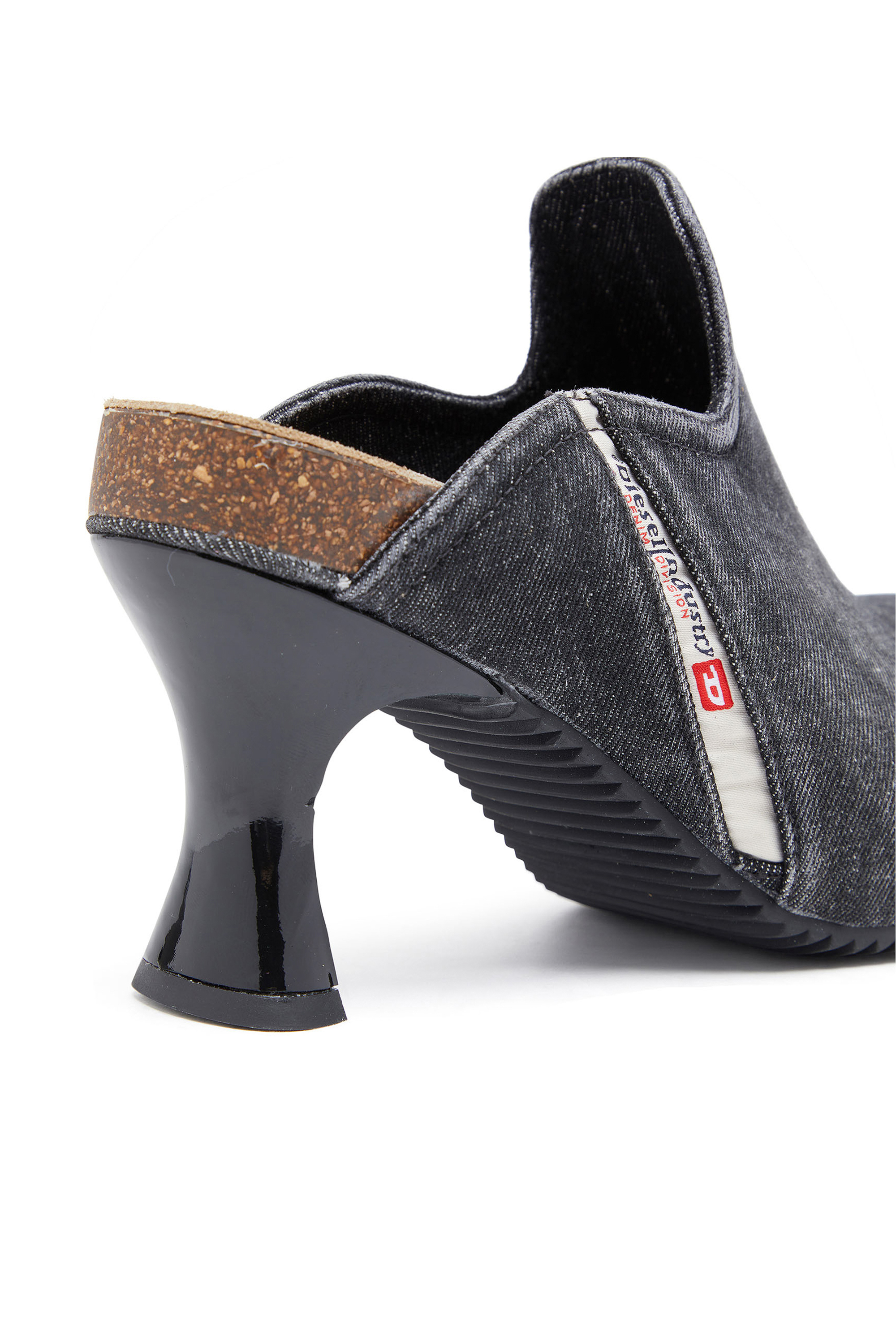 D-WOODSTOCK ML W, Black Diesel - D-WOODSTOCK ML W, Woman's D-Woodstock-Denim mules in Black - 4