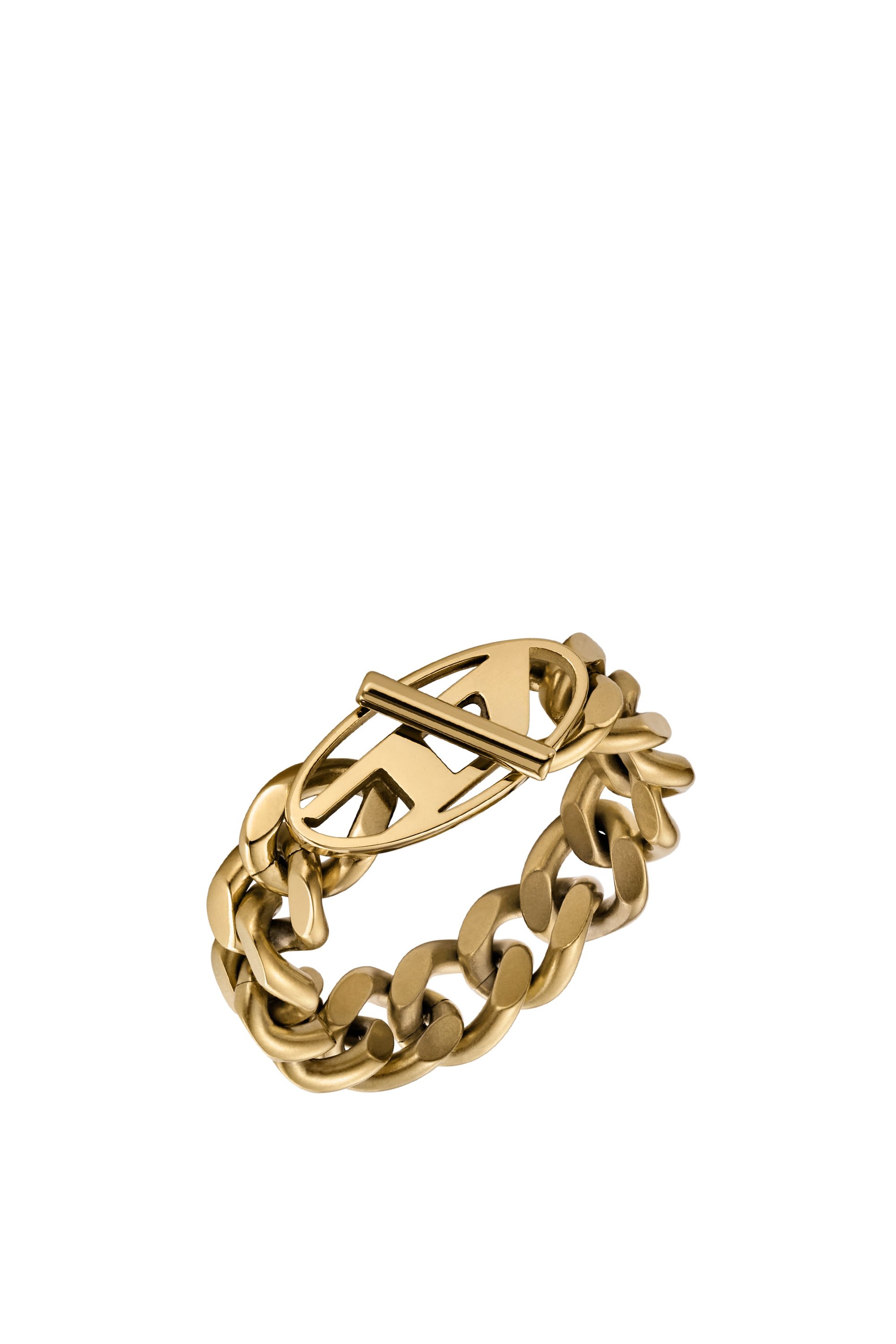 Diesel - DX1568710 JEWEL, Unisex's Gold-Tone Stainless Steel Soft Chain Ring in Gold - 1