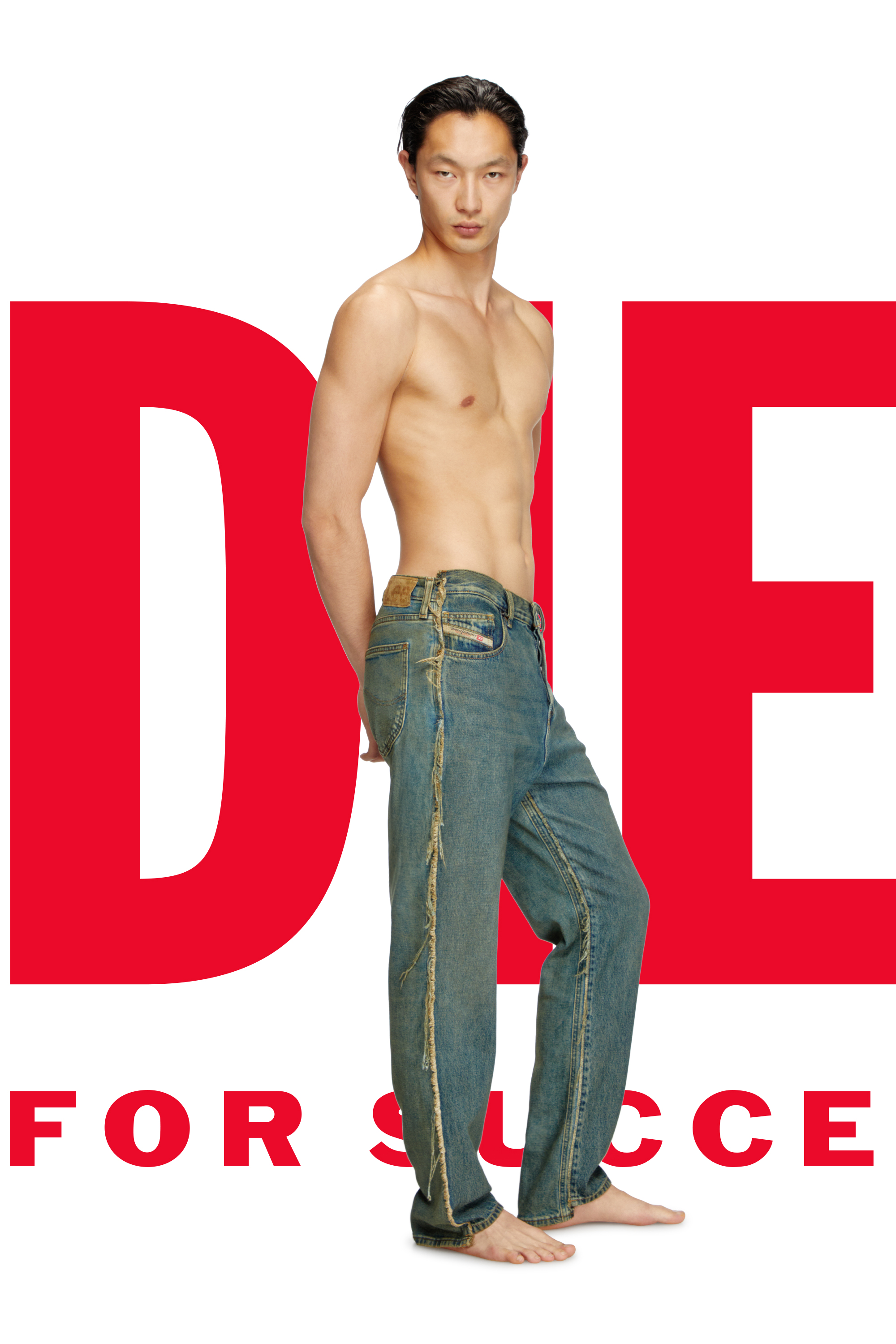 Diesel - Man's Regular Jeans Dieseloves 03 09M98, Dark Blue - 1