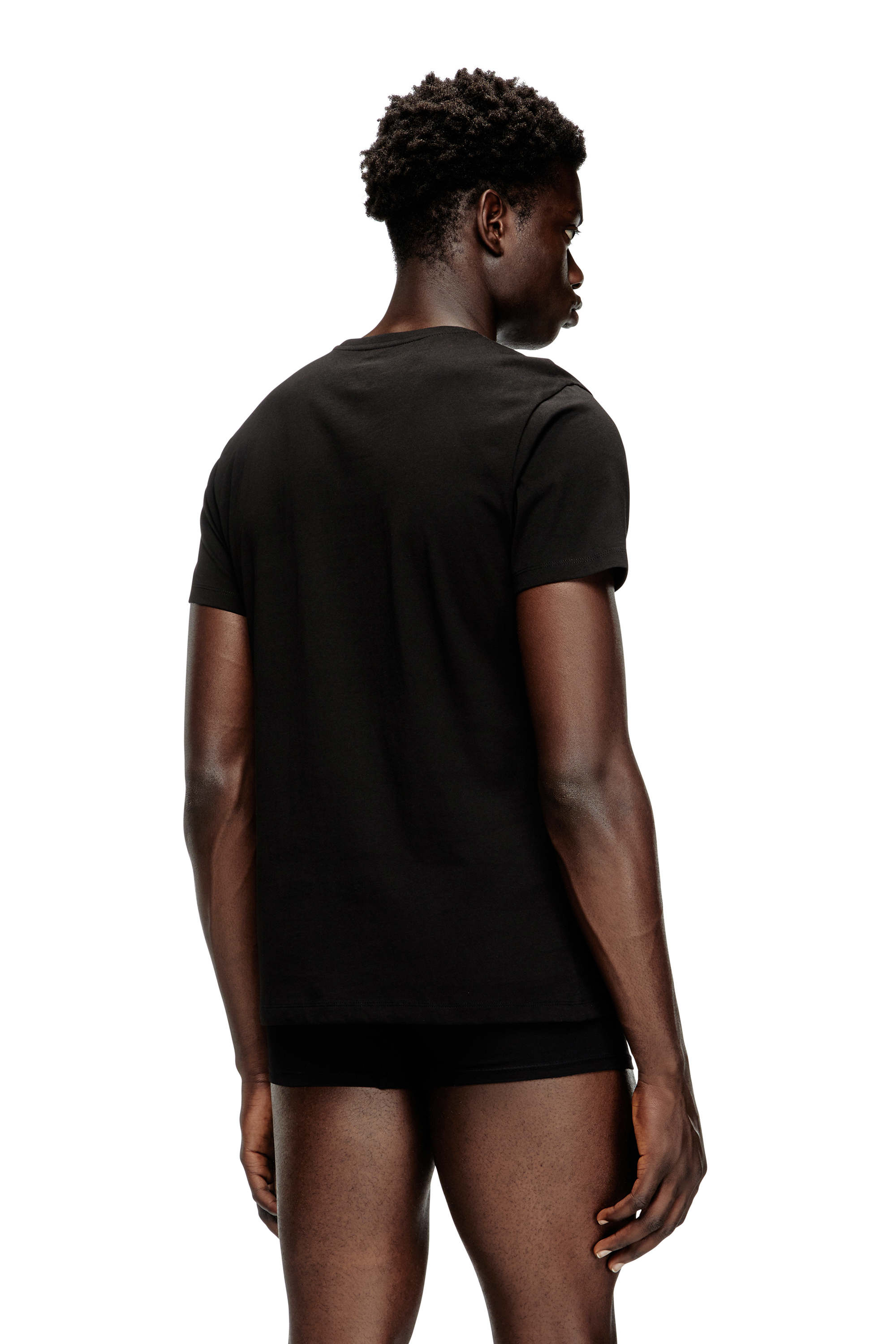 Diesel - MICHAEL-D-BOX-3PACK, Man's Three-pack of V-neck T-shirts in Black - 4