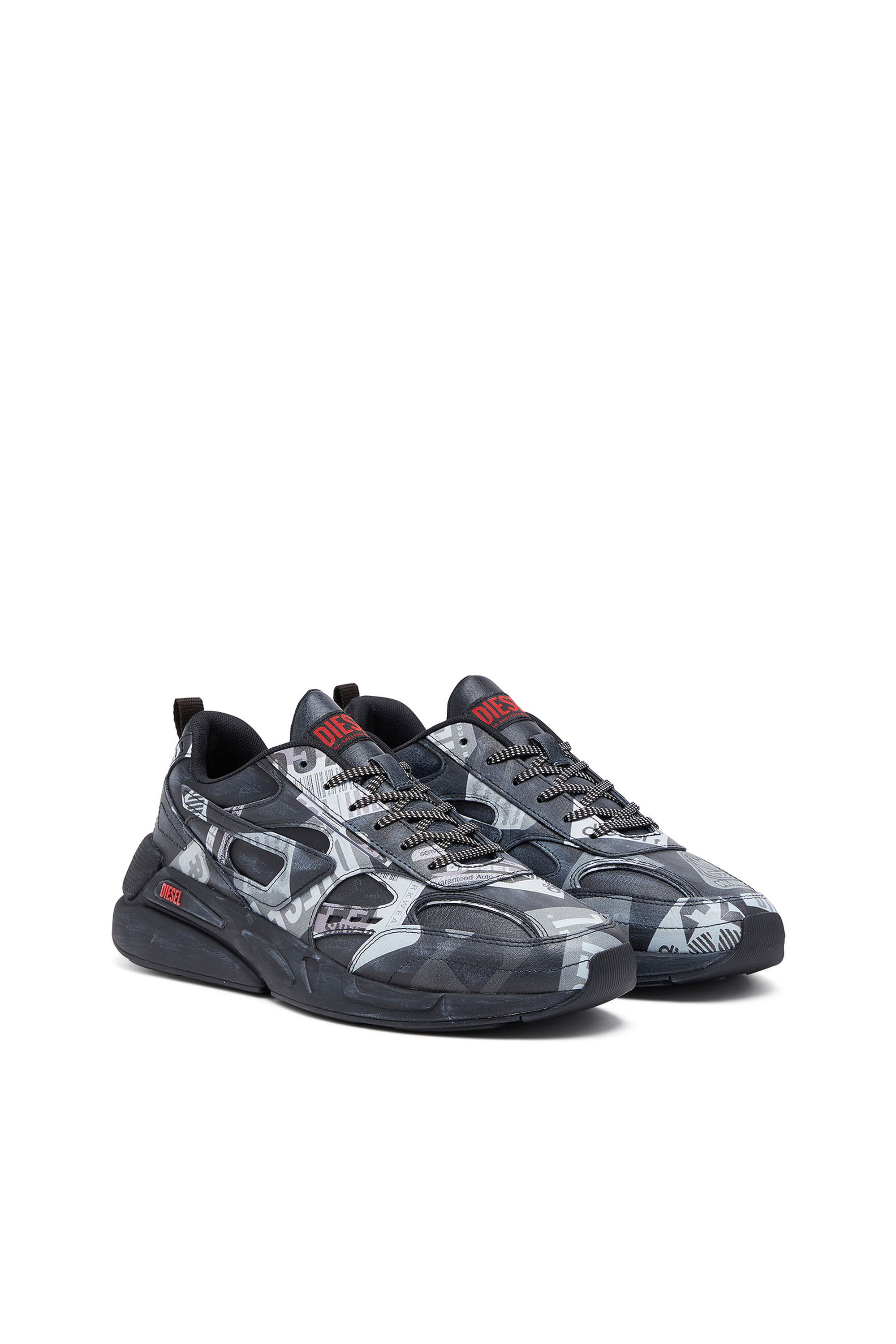 Diesel - S-SERENDIPITY SPORT, Man S-Serendipity-Leather sneakers with graphic overlays in Black - Image 2