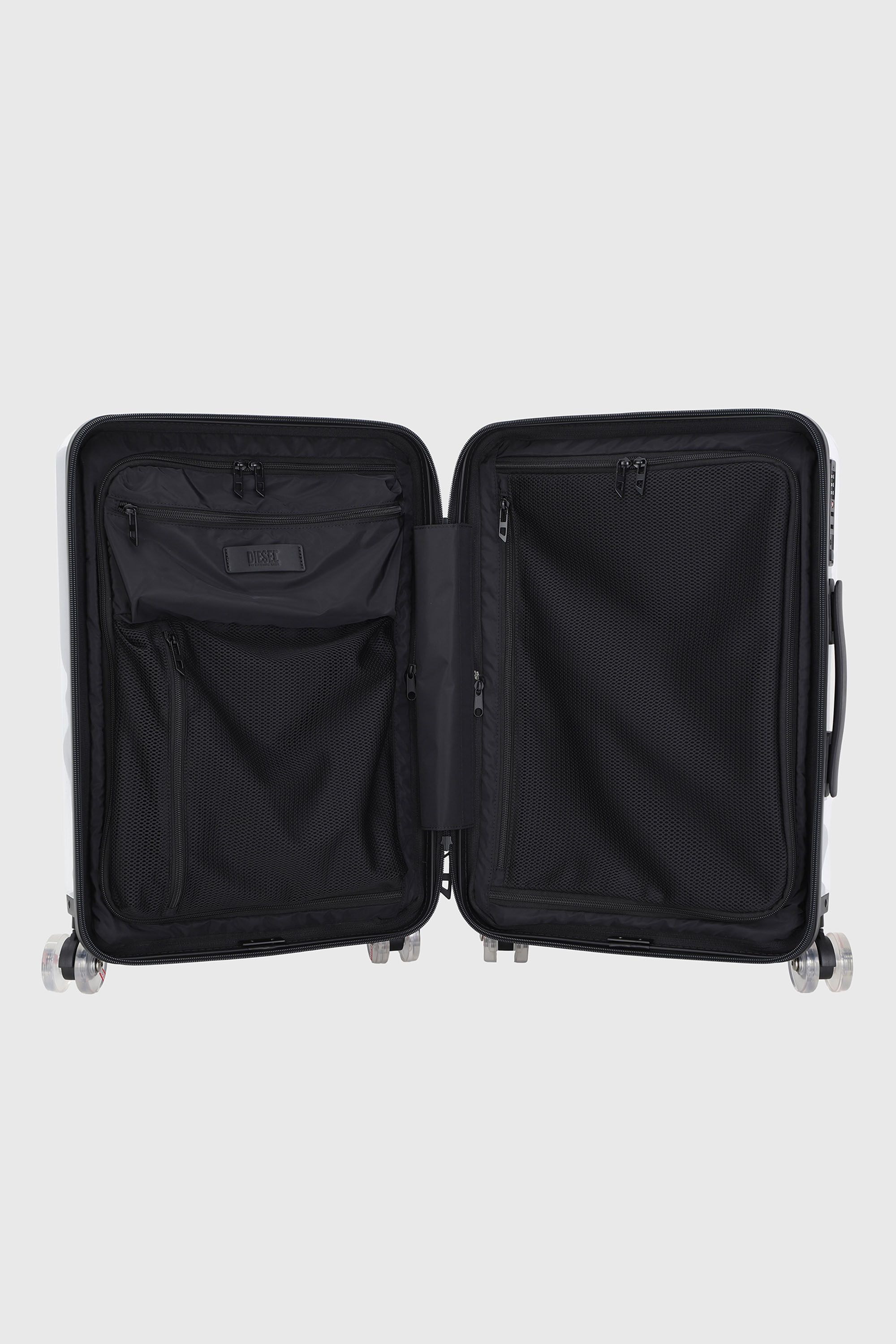 Diesel - LU0036 HARD LUGGAGE - DSL009, Unisex's Transparent logo suitcase size S in Black - 4