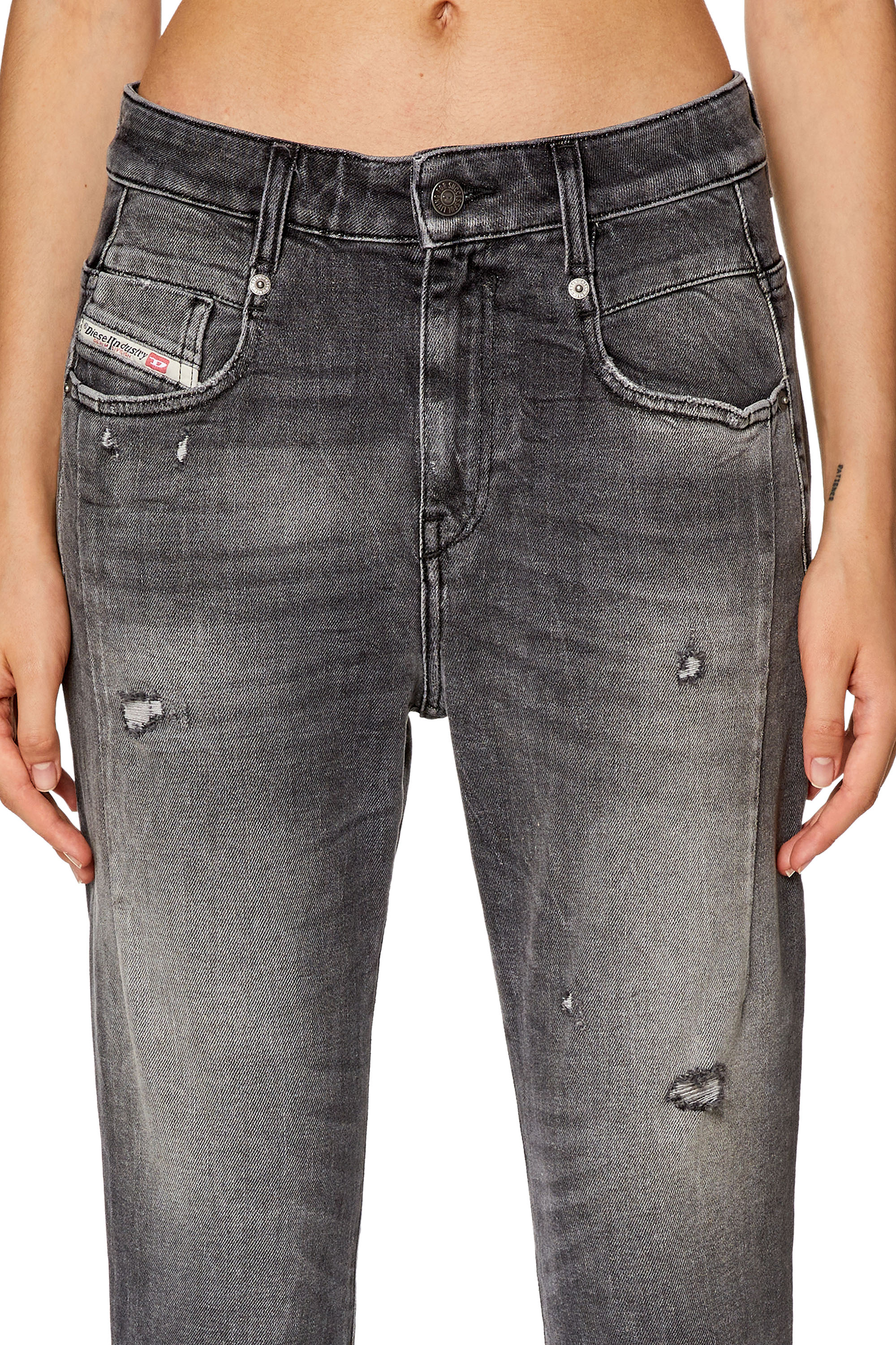 Diesel - Boyfriend Jeans Fayza 09G21, Black/Dark grey - Image 3