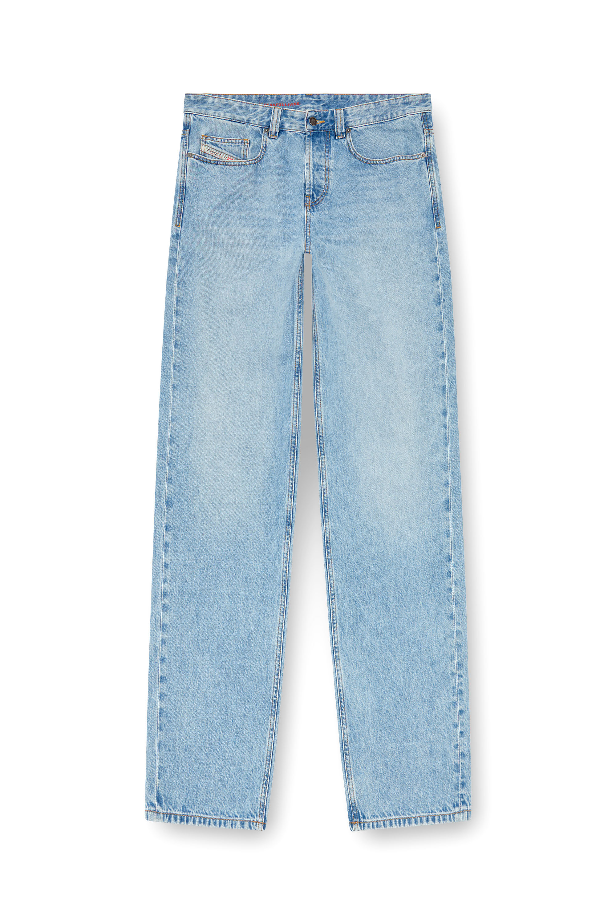 Diesel - Man Straight Jeans 2001 D-Macro 09I29, Light Blue - Image 5