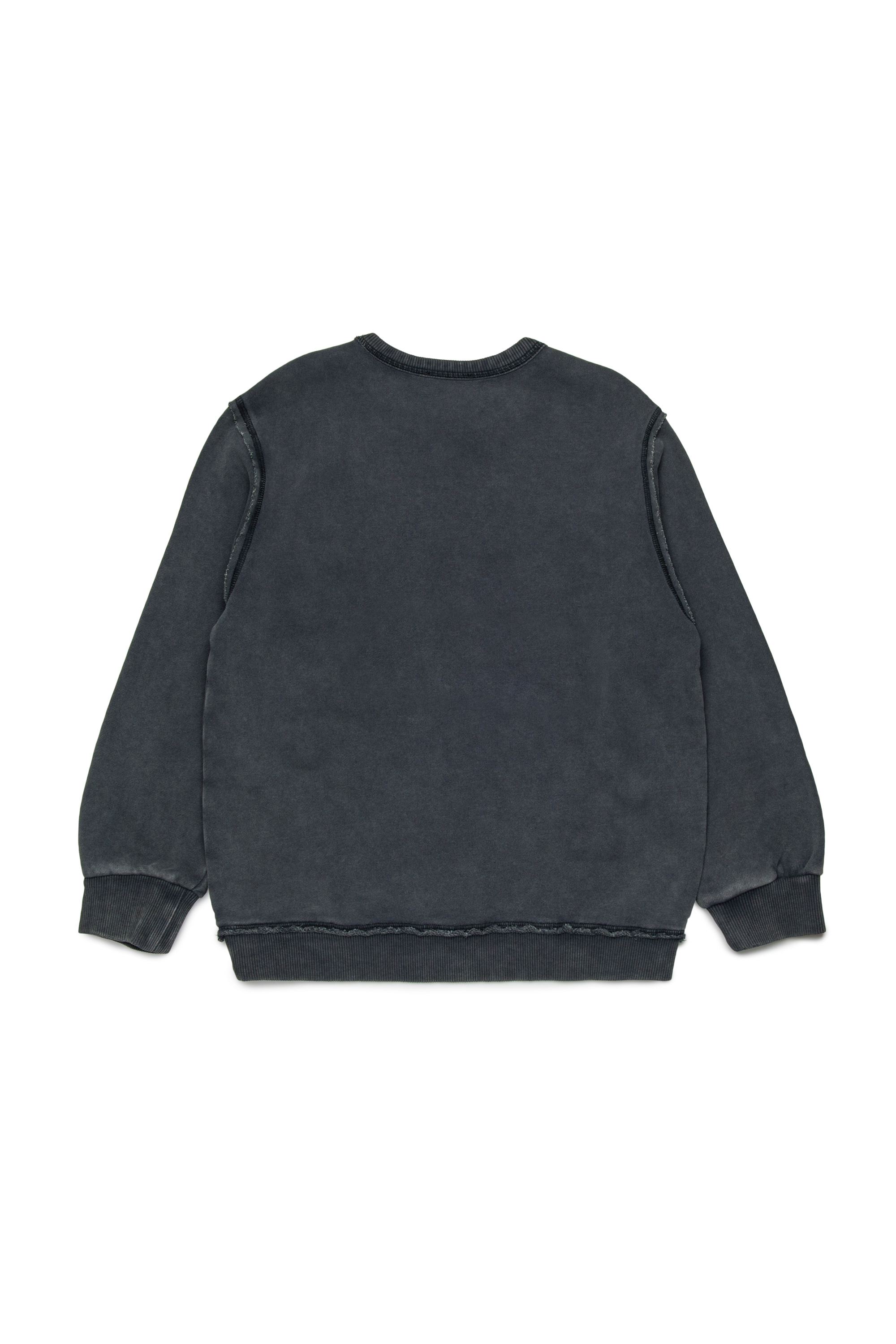 Diesel - SBOXTRAW OVER, Man's Cotton sweatshirt with embossed logo in Black - 3