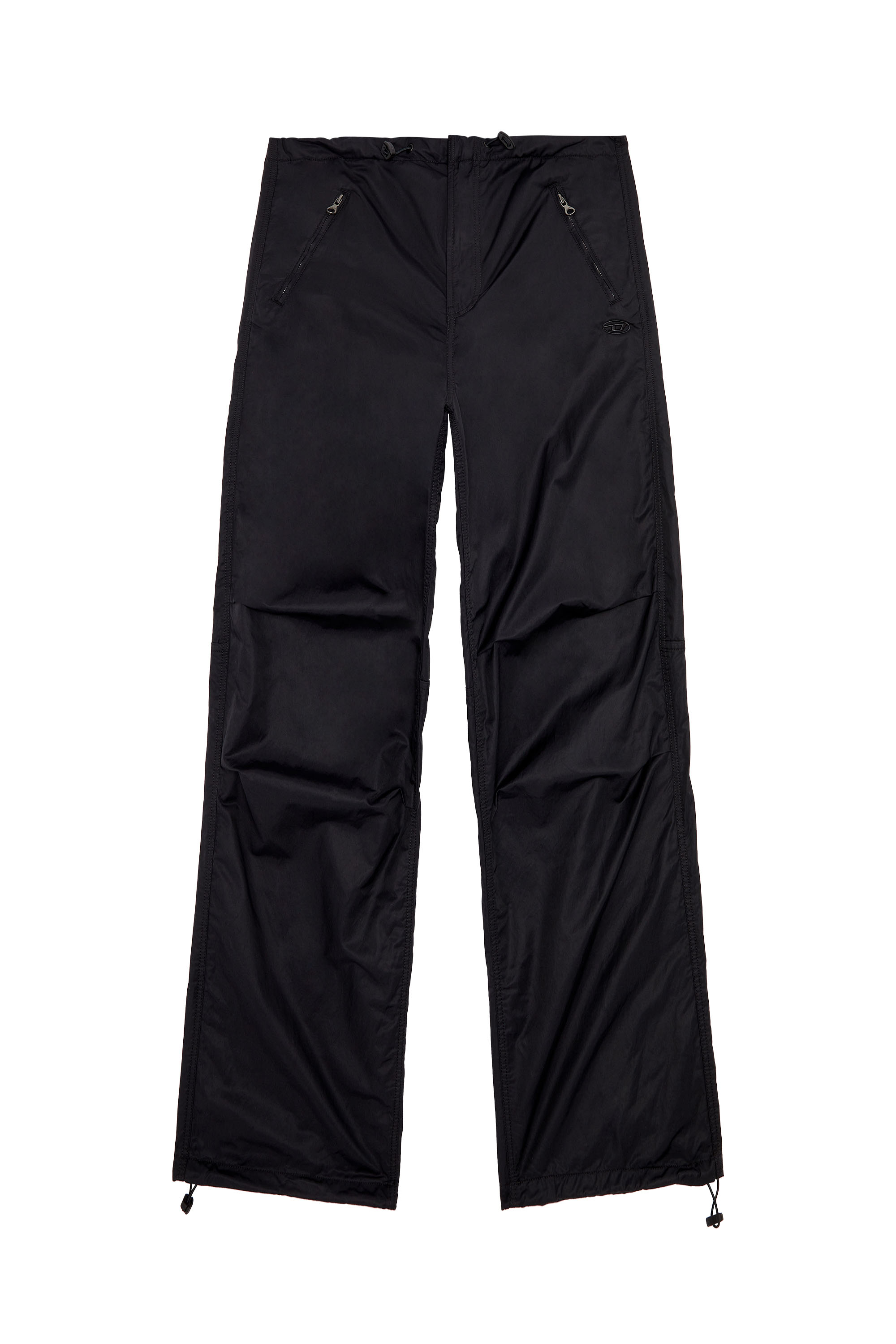 Diesel - P-DIAMANDA, Woman Ergonomic cargo pants in micro twill in Black - Image 3