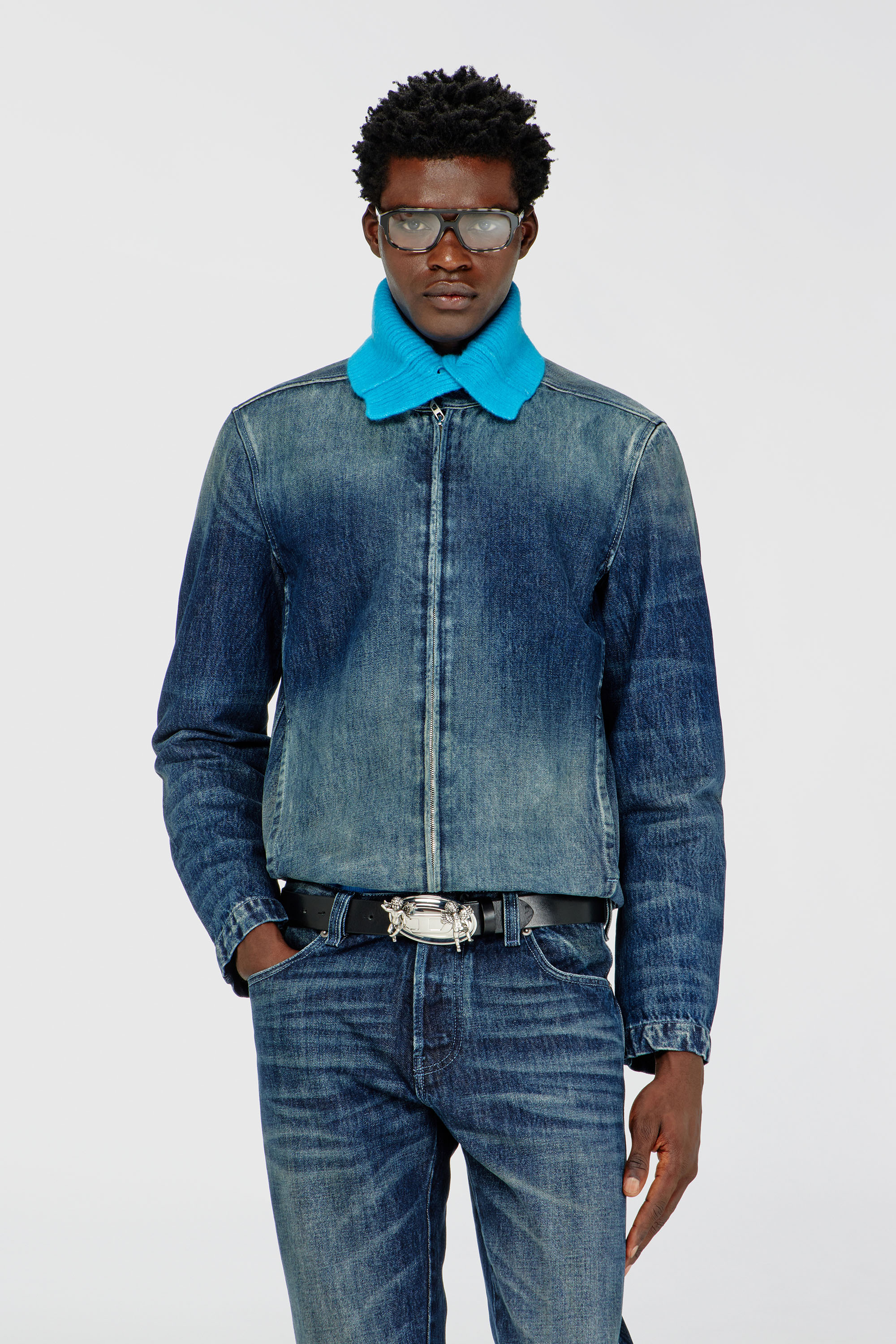 Diesel - D-GLORY-FSJ, Man's Jeans - in Medium blue - 3