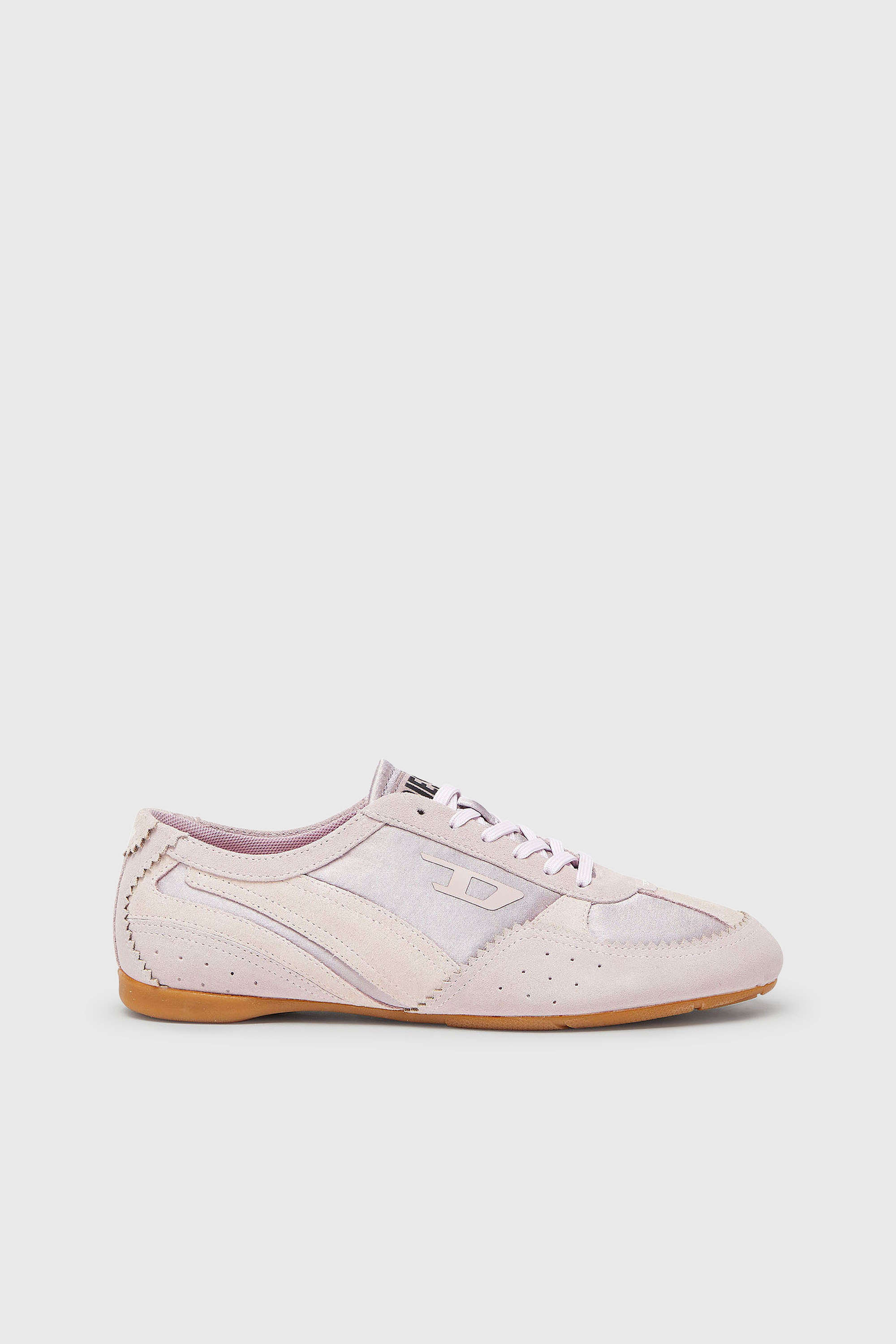 Diesel - D-MILE LOW II W, Woman's D-Mile-Flat sneakers with suede overlays in Pink - 1