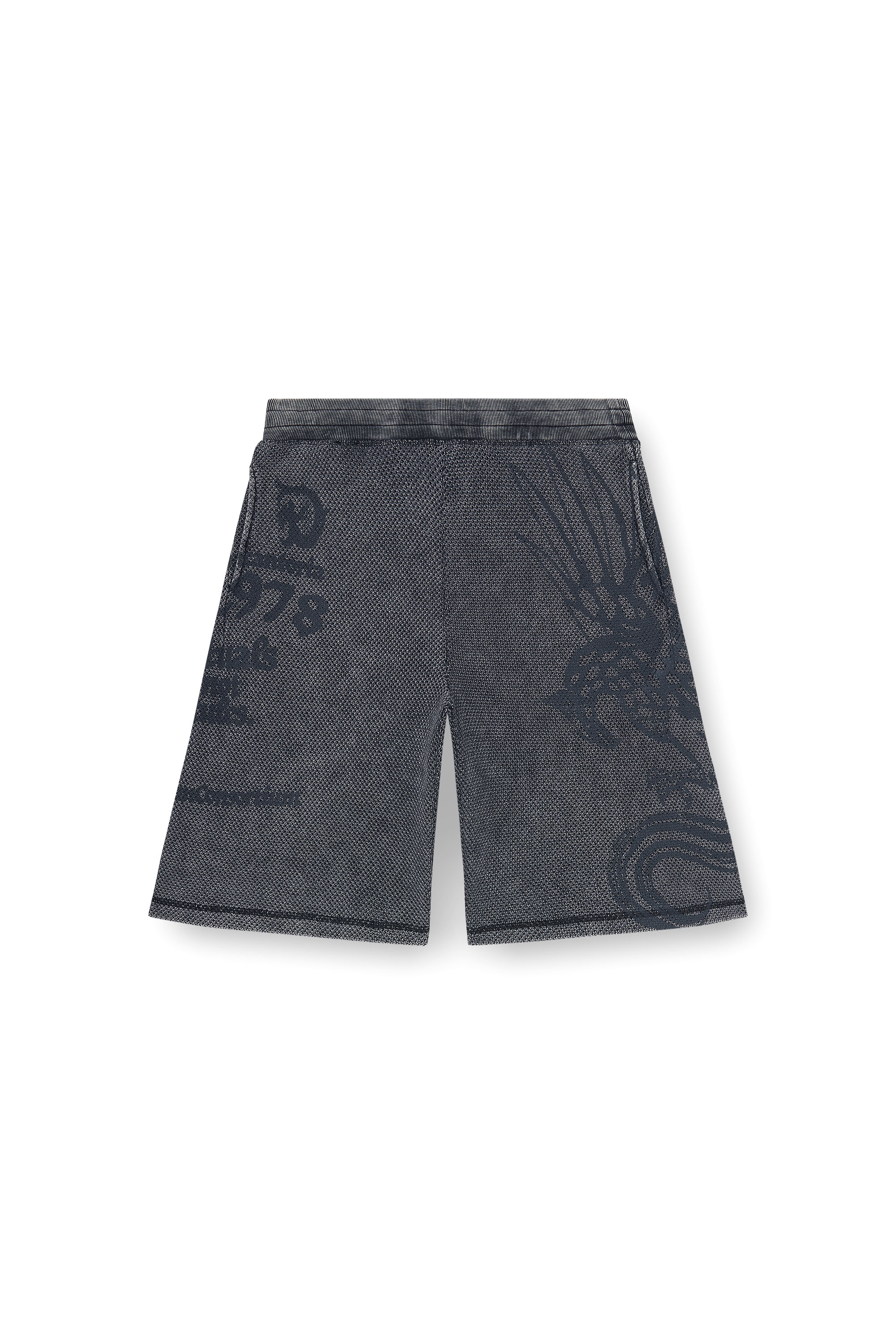 Diesel - P-ERRY, Man's Mesh cotton sweatshorts with prints in null - 2