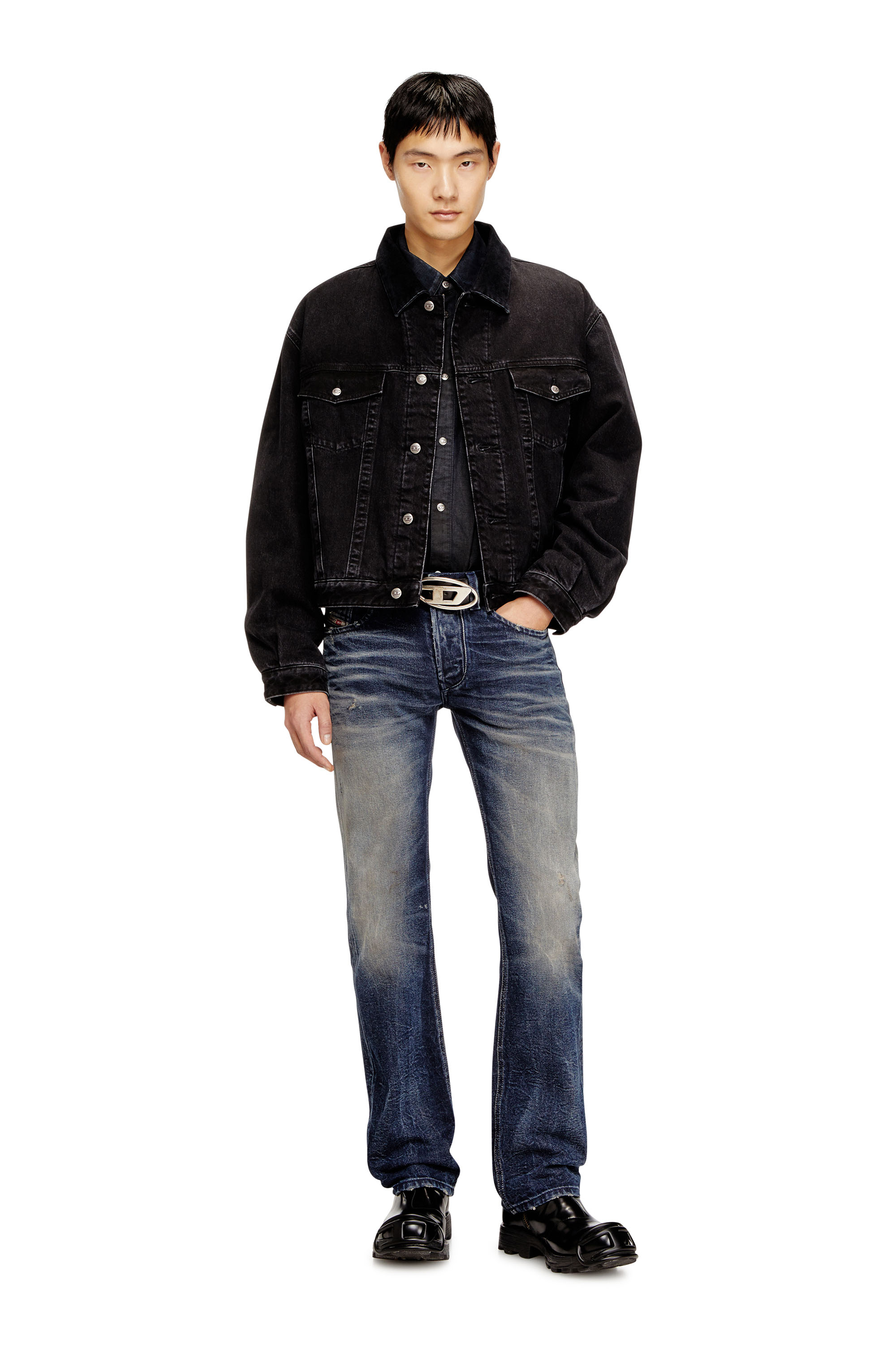 Diesel - Man's Regular Jeans 1985 Larkee 09N57, Dark Blue - 2