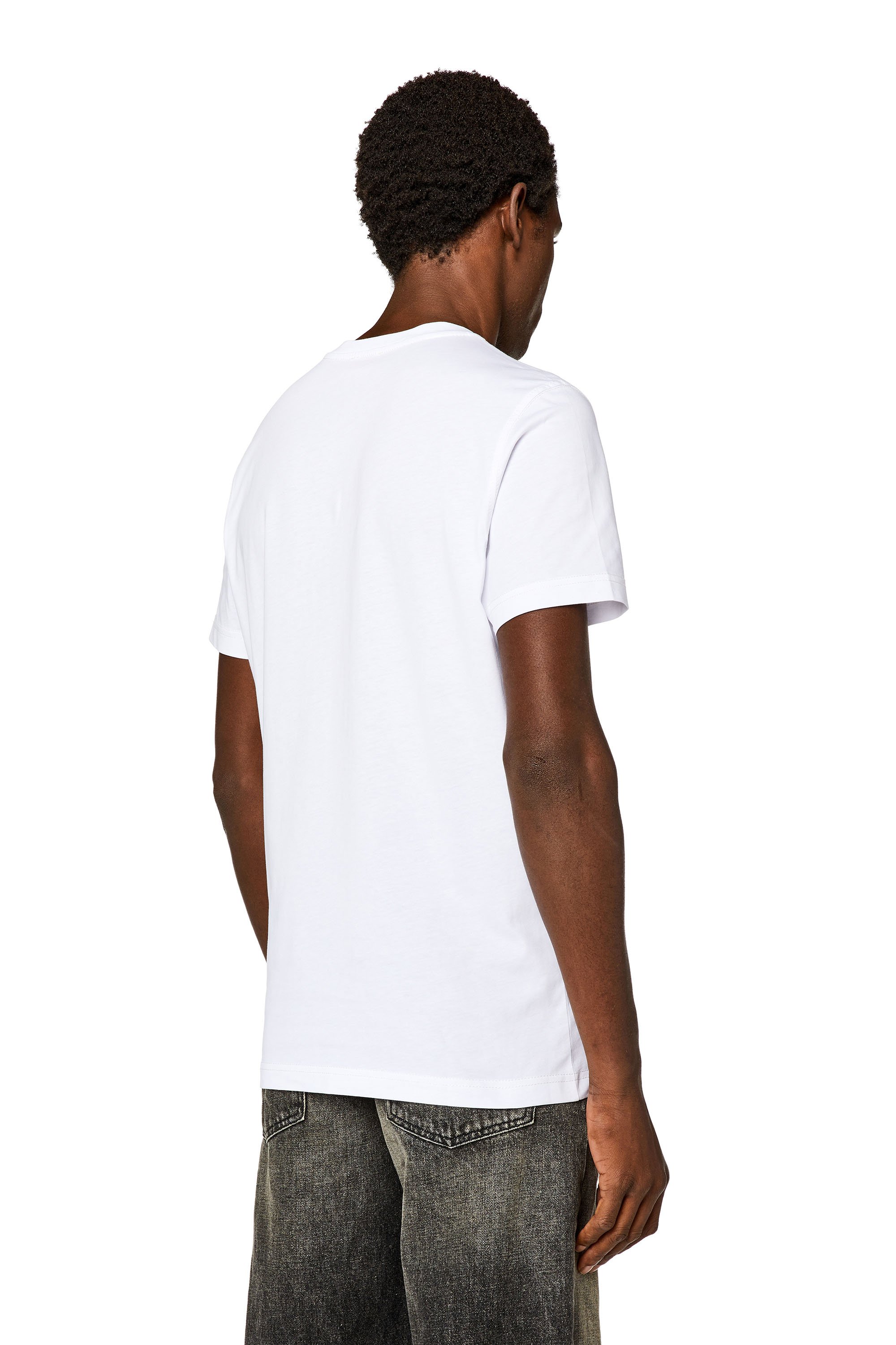 Diesel - T-DIEGOR-K68, Man T-shirt with metallic logos in White - Image 4