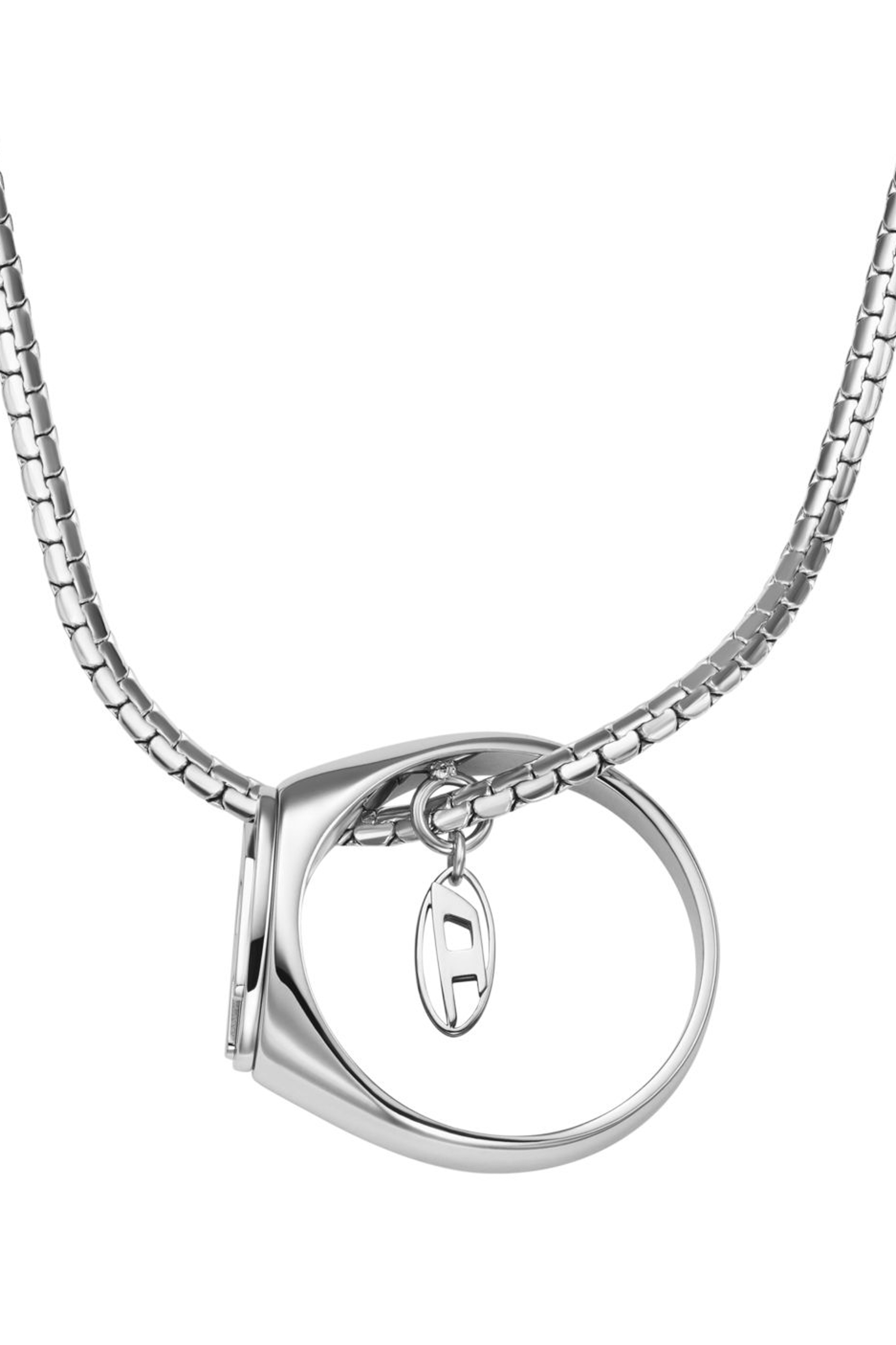 Diesel - DX1644040 JEWELLERY, Unisex's Stainless steel pendant necklace in Silver - 3