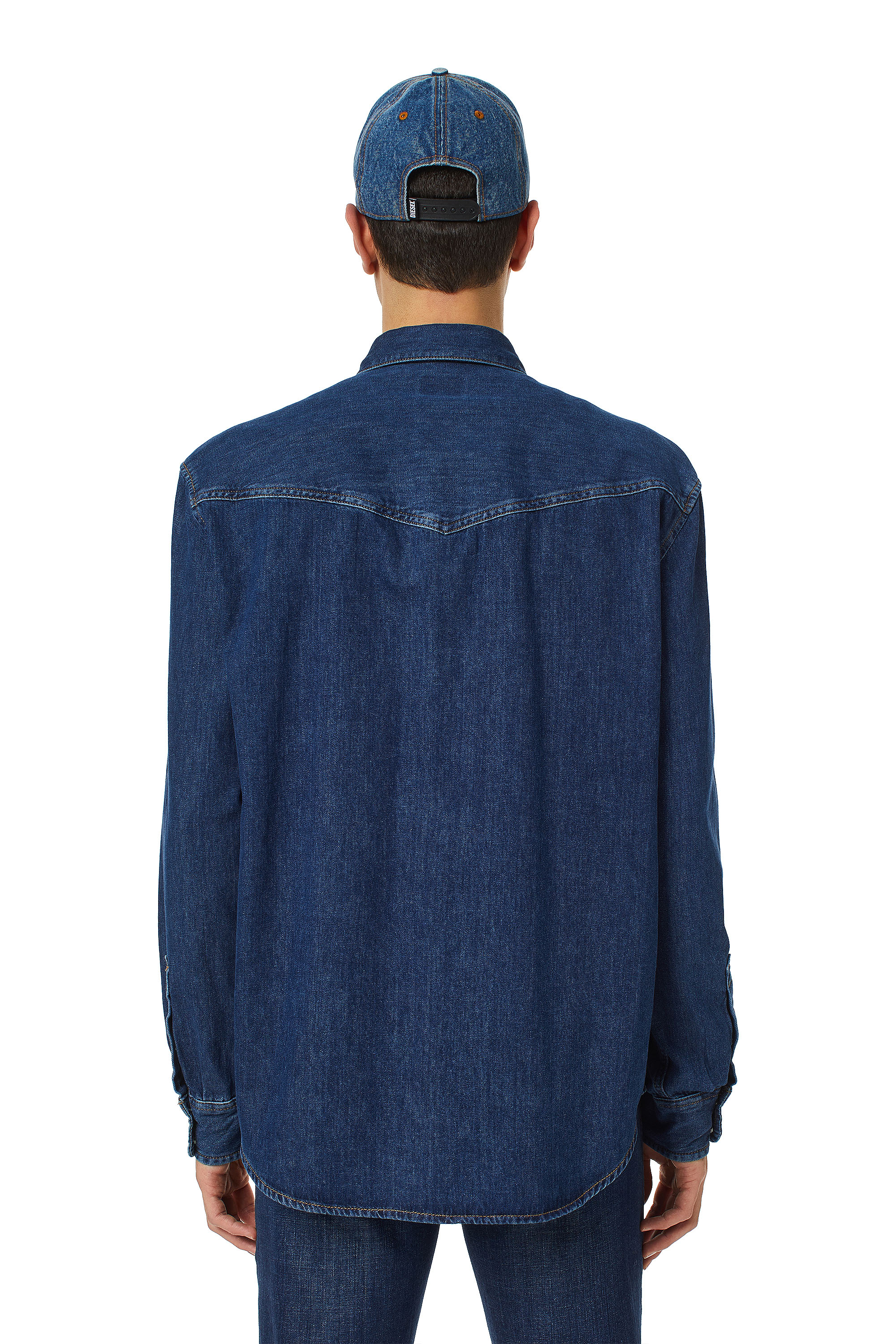 Diesel - D-OCEAN WESTERN SHIRT, Dark Blue - Image 2