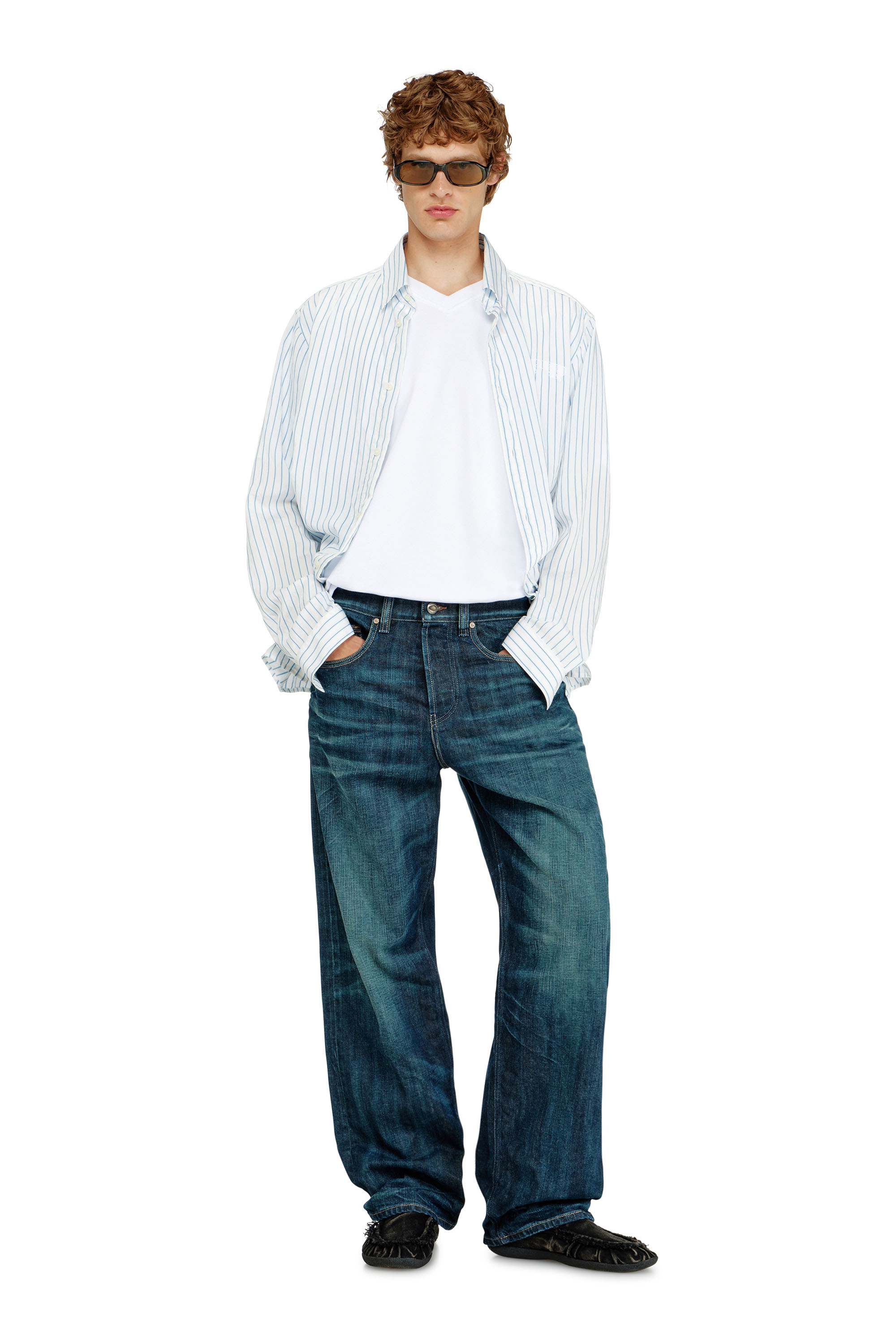 Diesel - Man's Relaxed Jeans 2001 D-Macro 09Q04, Dark Blue - 3