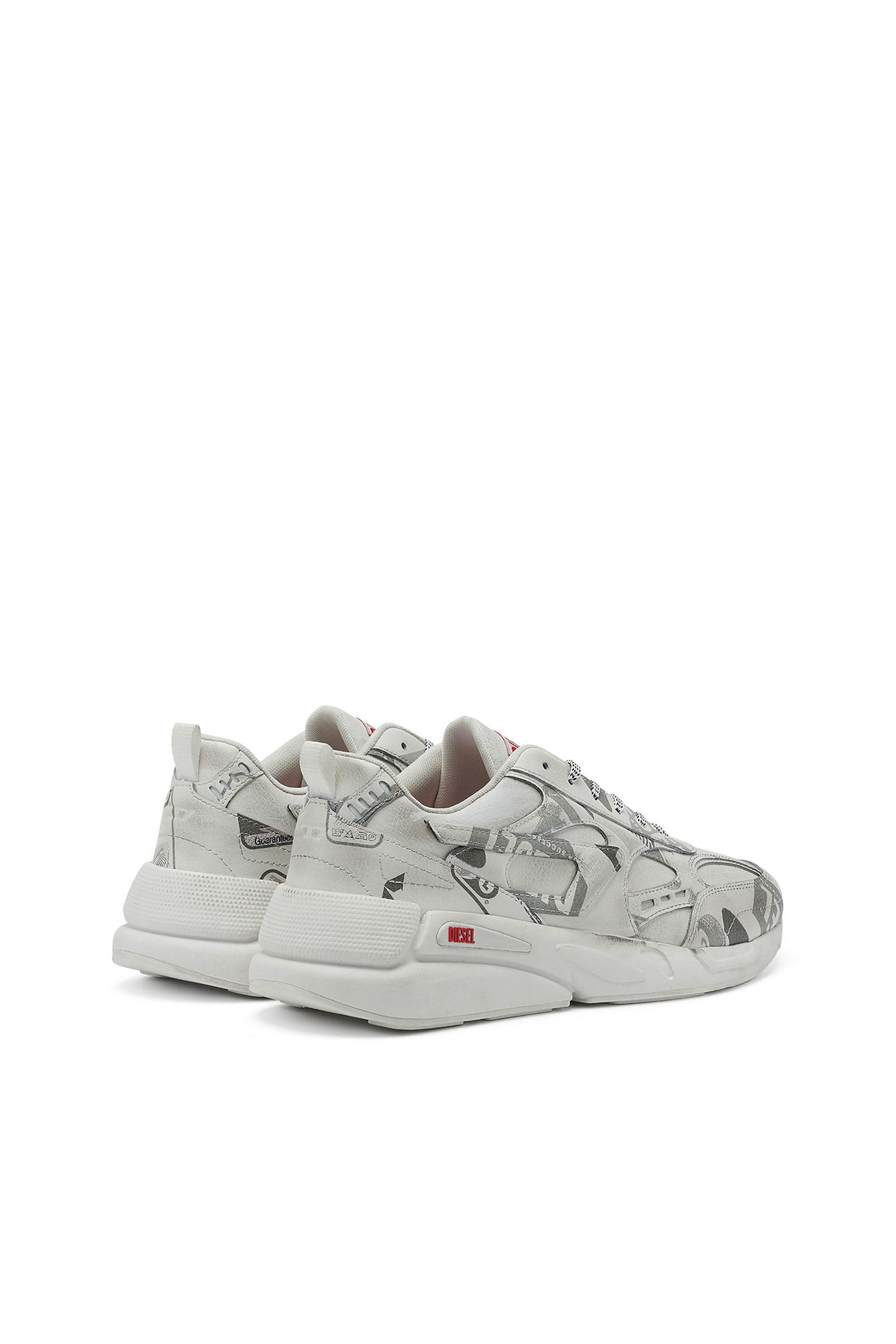 Diesel - S-SERENDIPITY SPORT, Man S-Serendipity-Leather sneakers with graphic overlays in White - Image 3