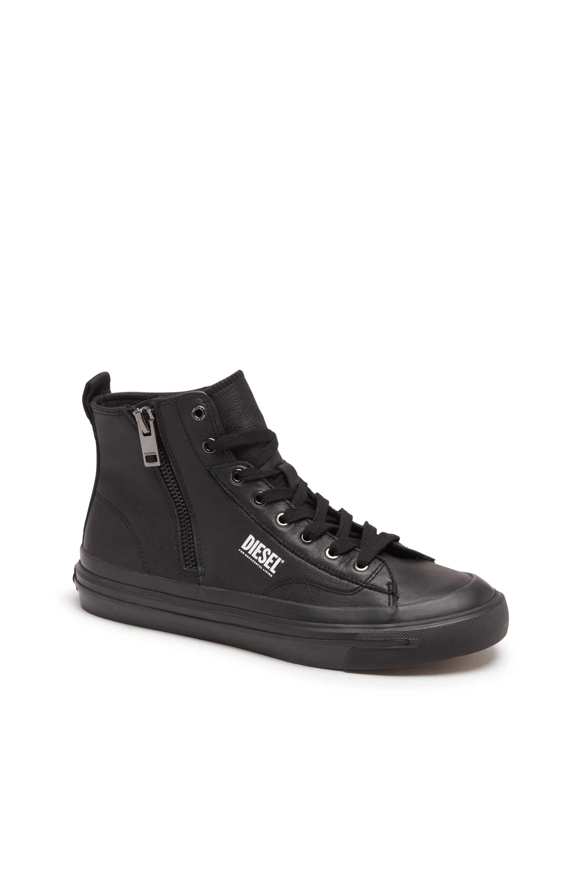 Diesel - S-ATHOS DV MID, Man's S-Athos Dv Mid - High-top sneakers with side zip in Black - 6