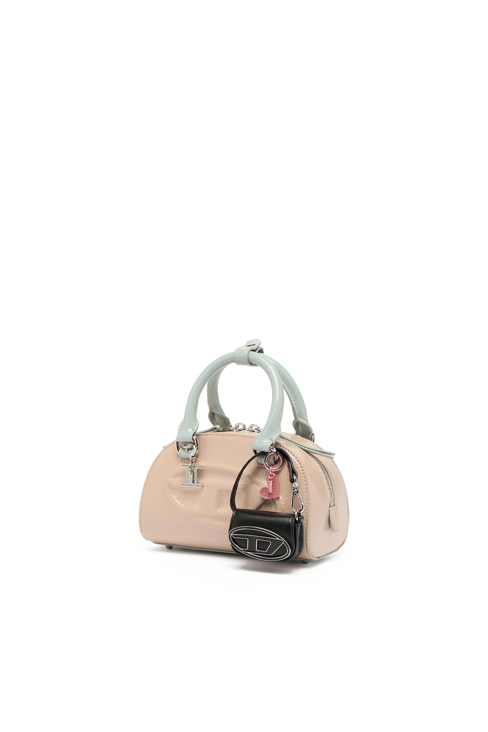 Diesel - 1DR DOME CROSSBODY, Woman's 1DR Dome-Mini bowling bag with naplak effect in Pink - 6