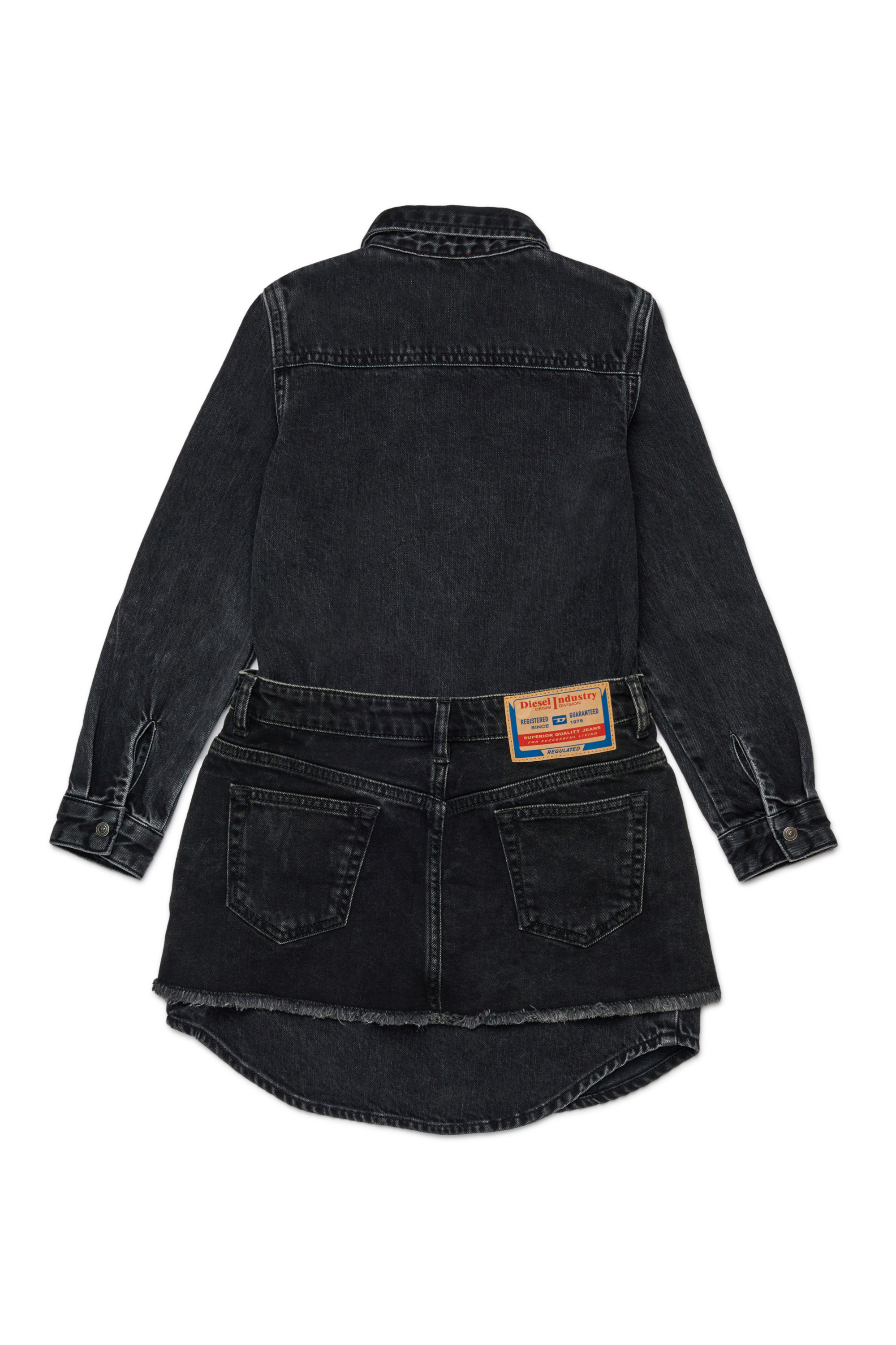 Diesel - DESSY, Woman's Denim dress with pockets in Black - 3