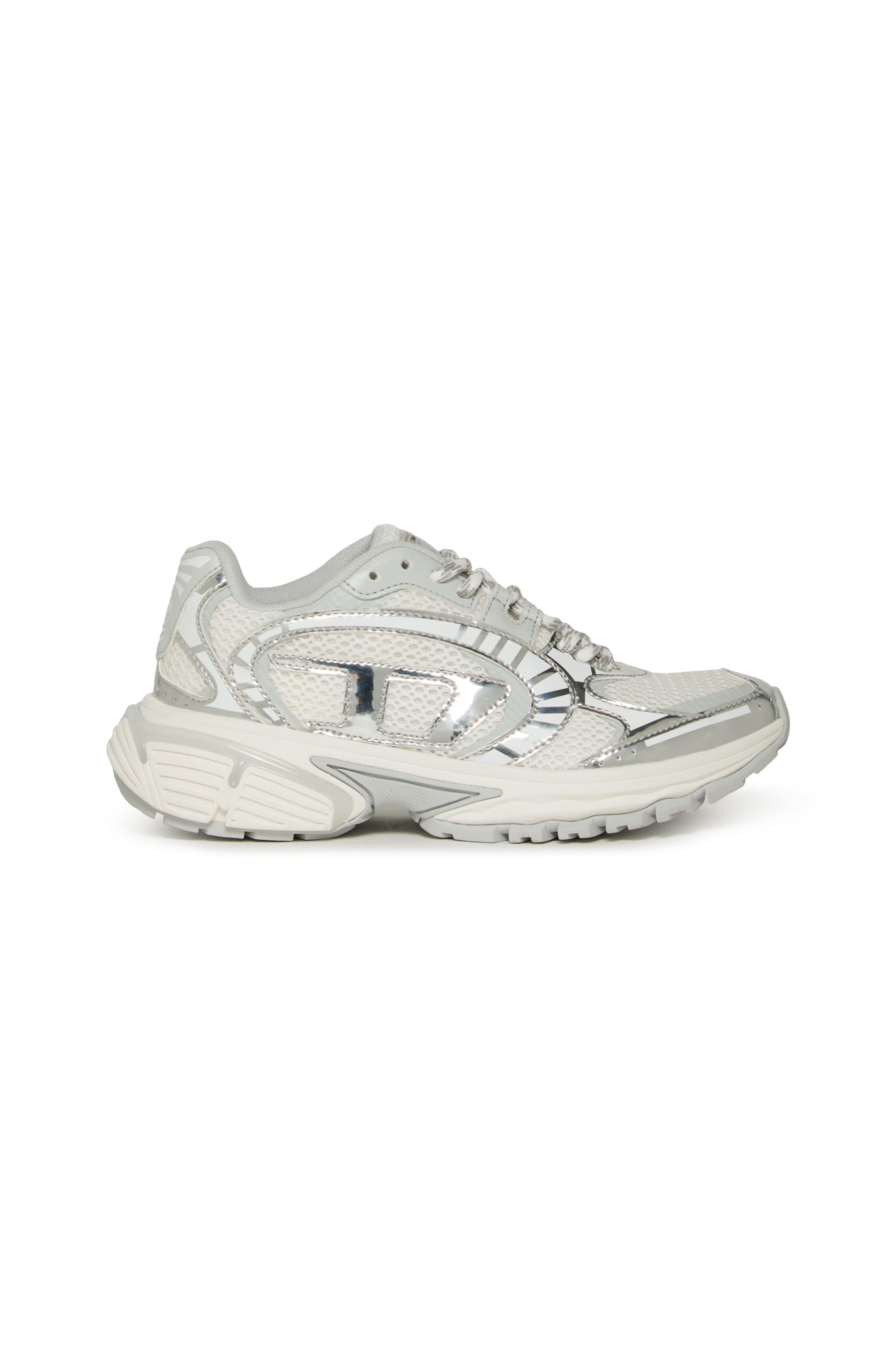 Diesel - S-PRO-V-DENSE LOW, Unisex's S-Pro-V-Dense nylon sneakers with Oval D logo in White/Silver - 2