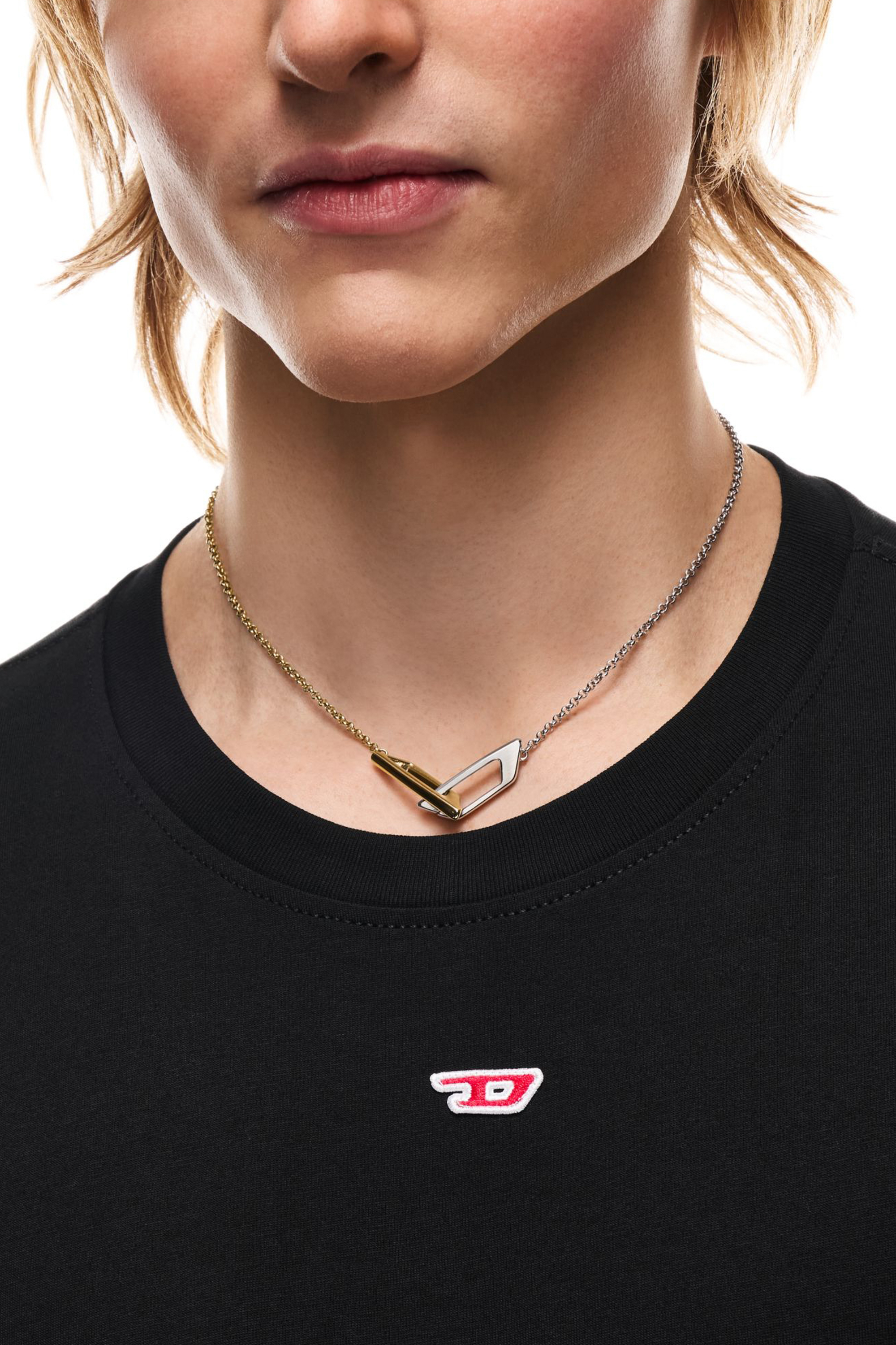 Diesel - DX1687931  JEWELLERY, Unisex's Stainless steel chain necklace in Silver/Gold - 4