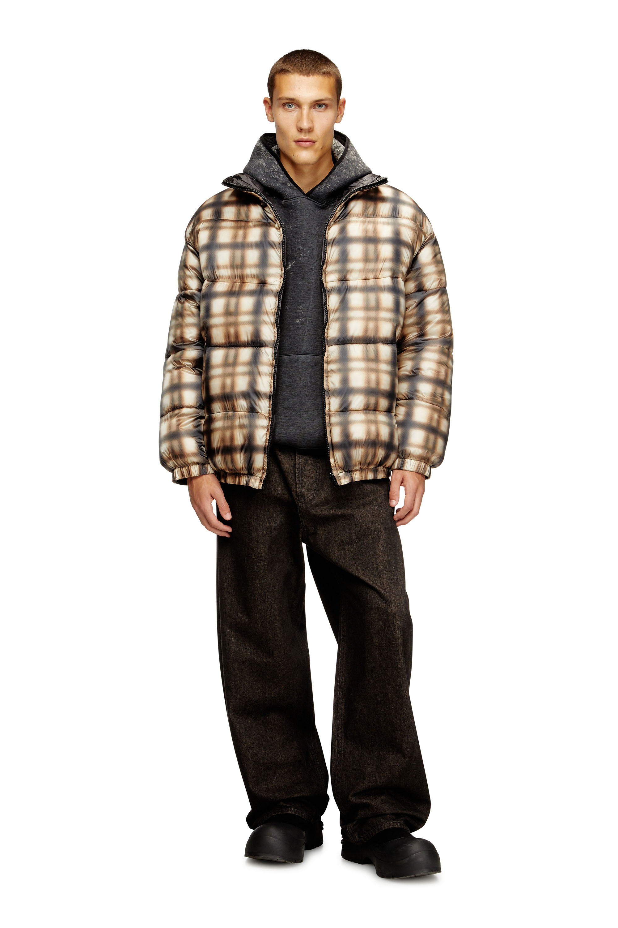 Diesel - W-BOURBON-ENBM, Man's Reversible padded bomber jacket in null - 2