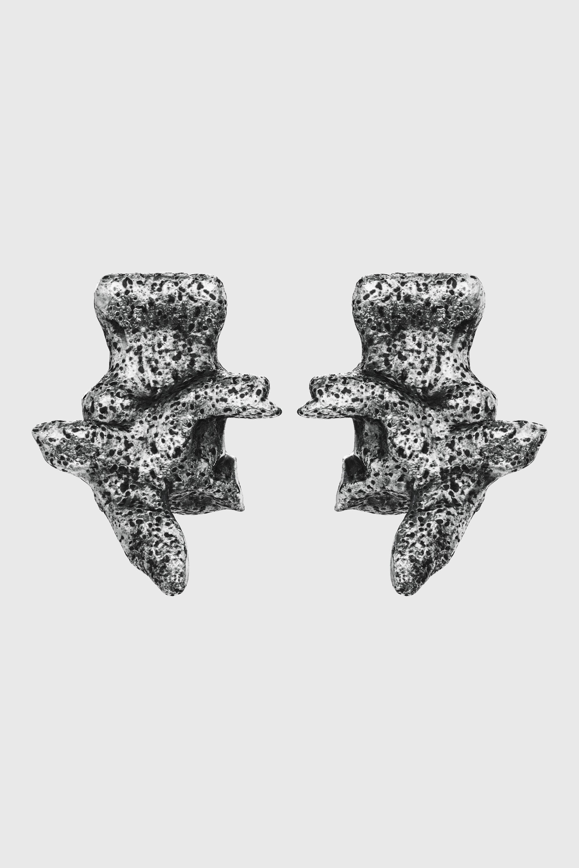 Diesel - DX1710040 JEWELLERY, Unisex's Silver-tone stud earrings in Dark grey - 2