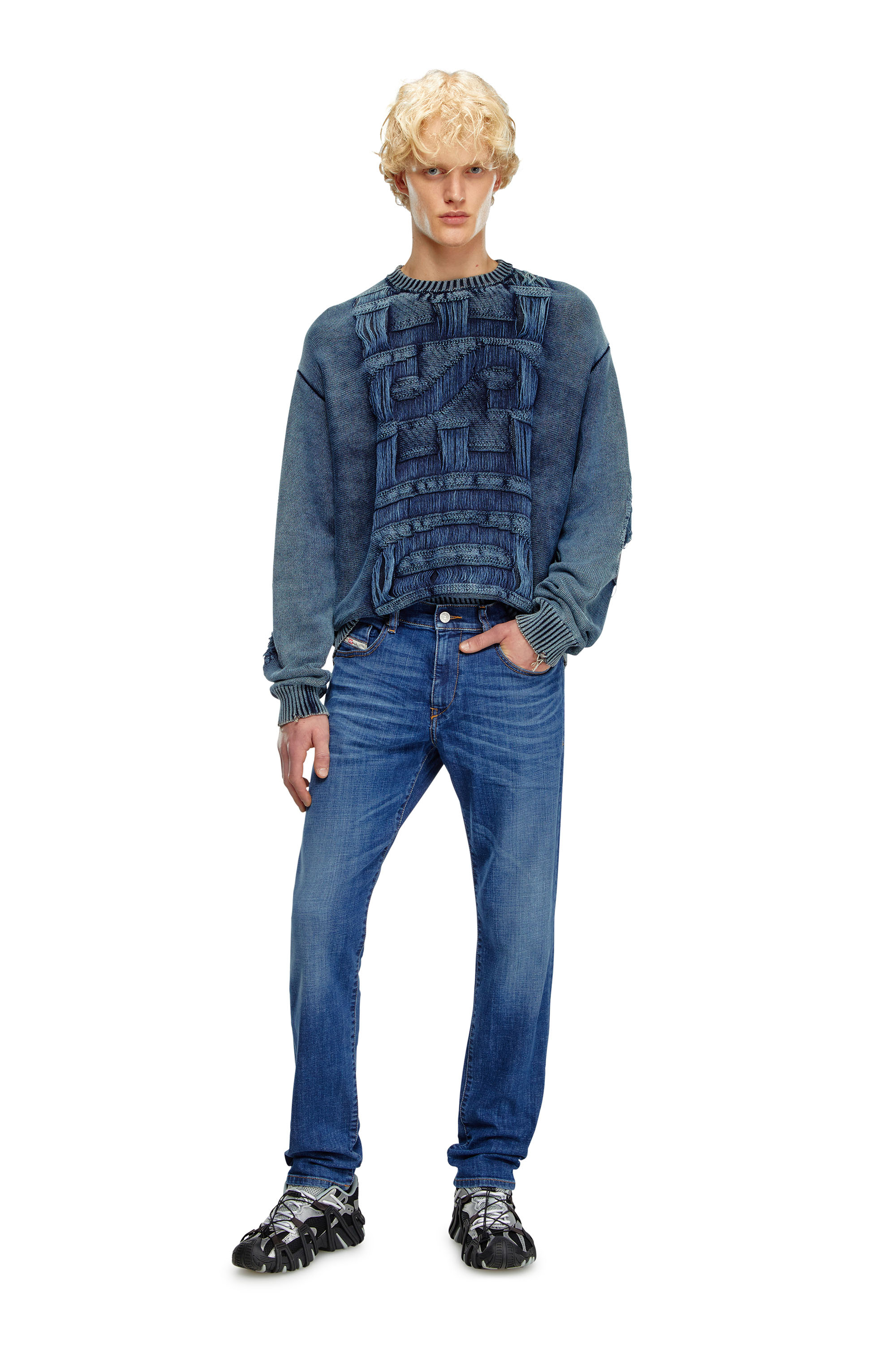 Diesel - Man Slim Jeans 2019 D-Strukt 09K04, Medium blue - Image 2