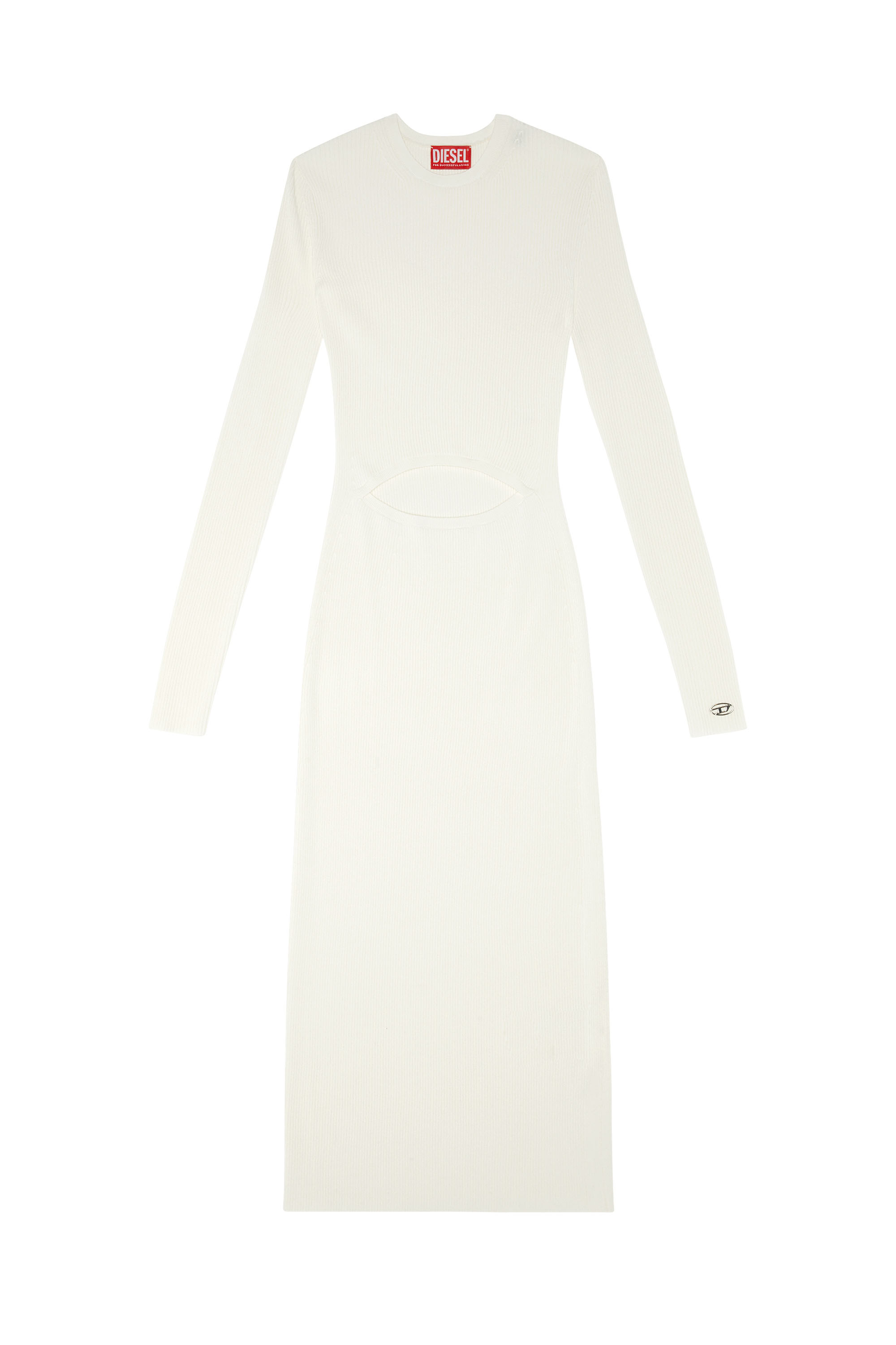 Diesel - M-PELAGOS, Woman Wool-blend dress with cut-out in White - Image 1