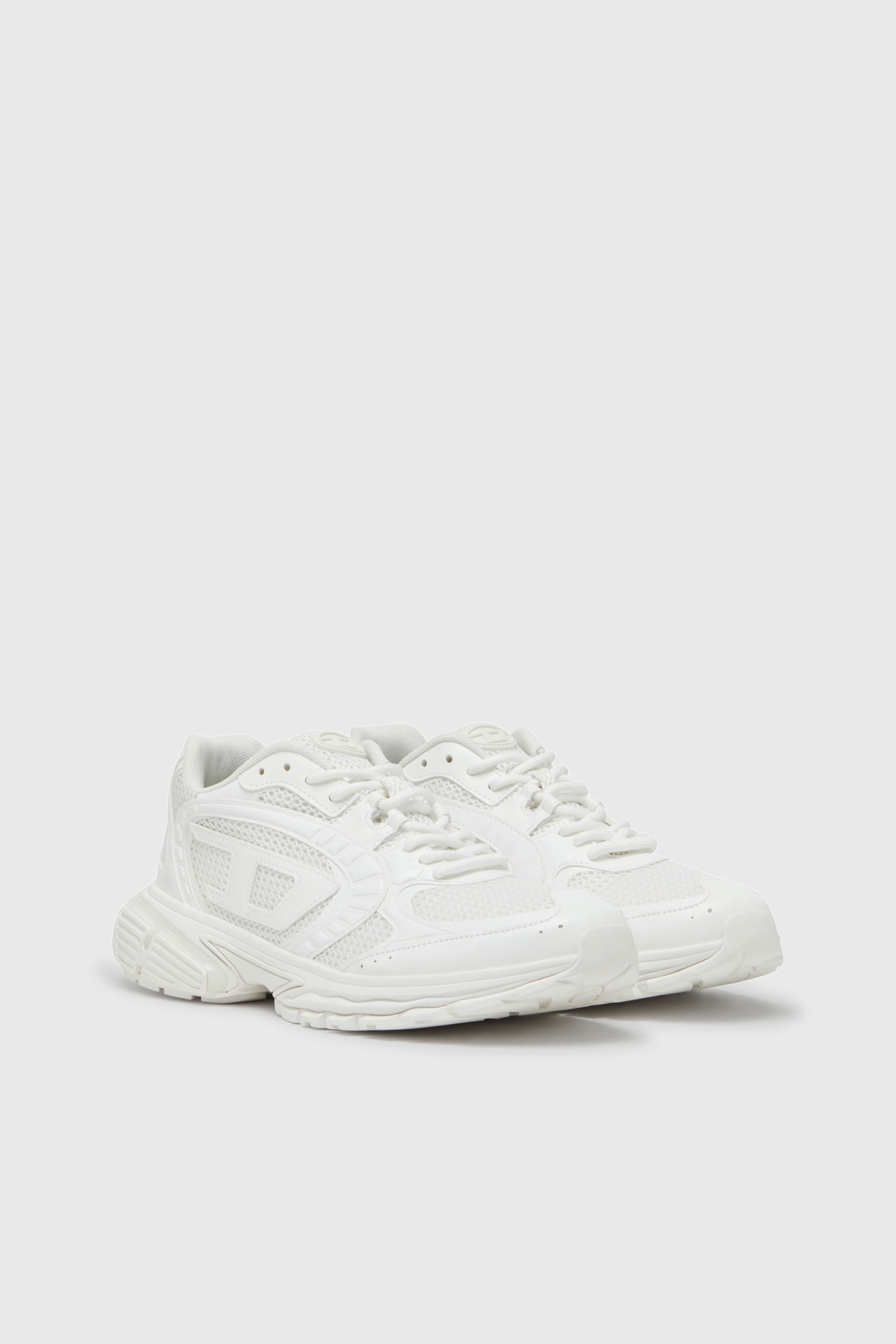 Diesel - S-PRO-V-DENSE LOW W, Woman's S-Pro-V-Dense-Monochrome mesh sneakers with Oval D logo in White - 2