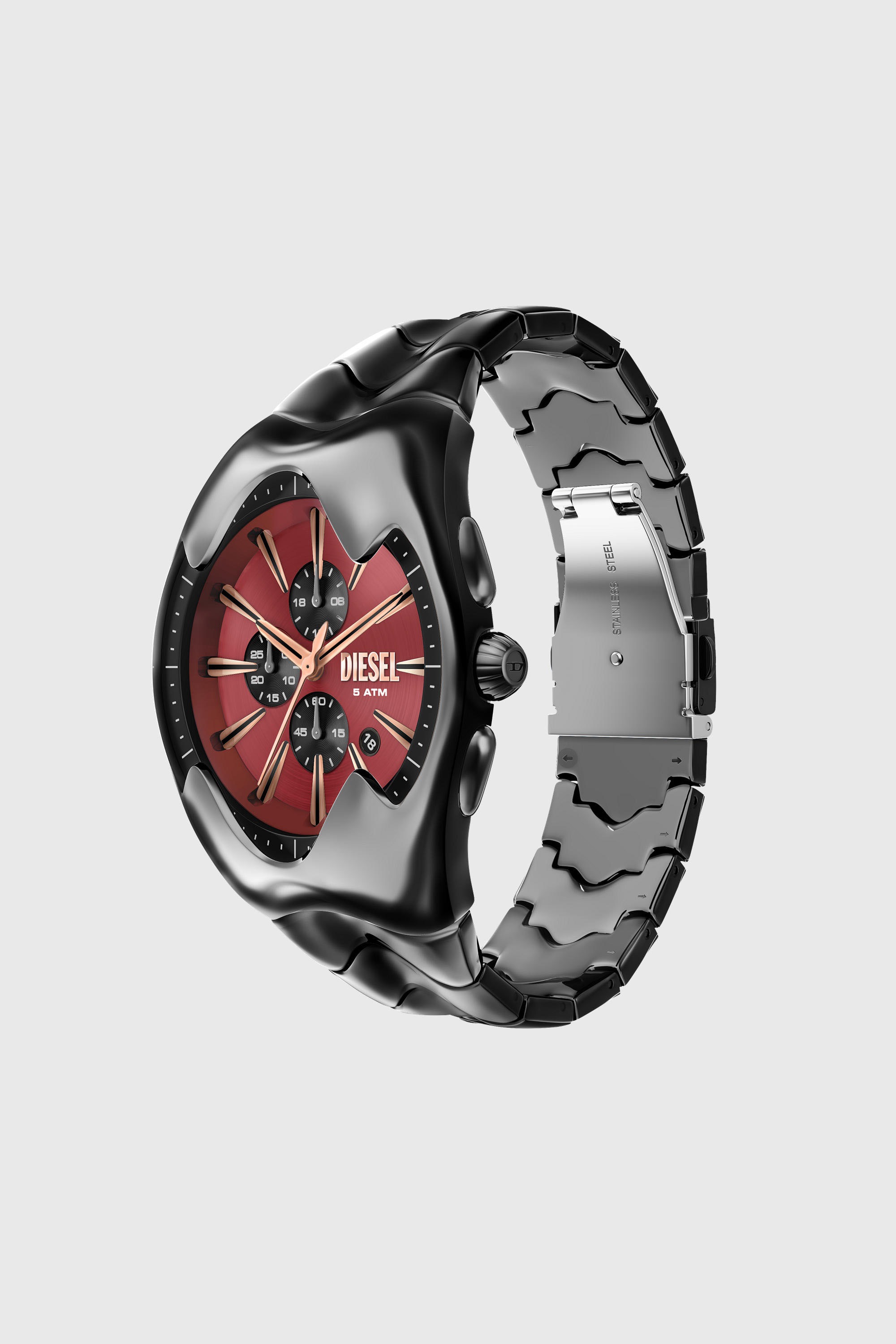 Diesel - DZ4713 WATCH, Man's Mercurial gunmetal stainless steel watch in Black - 2