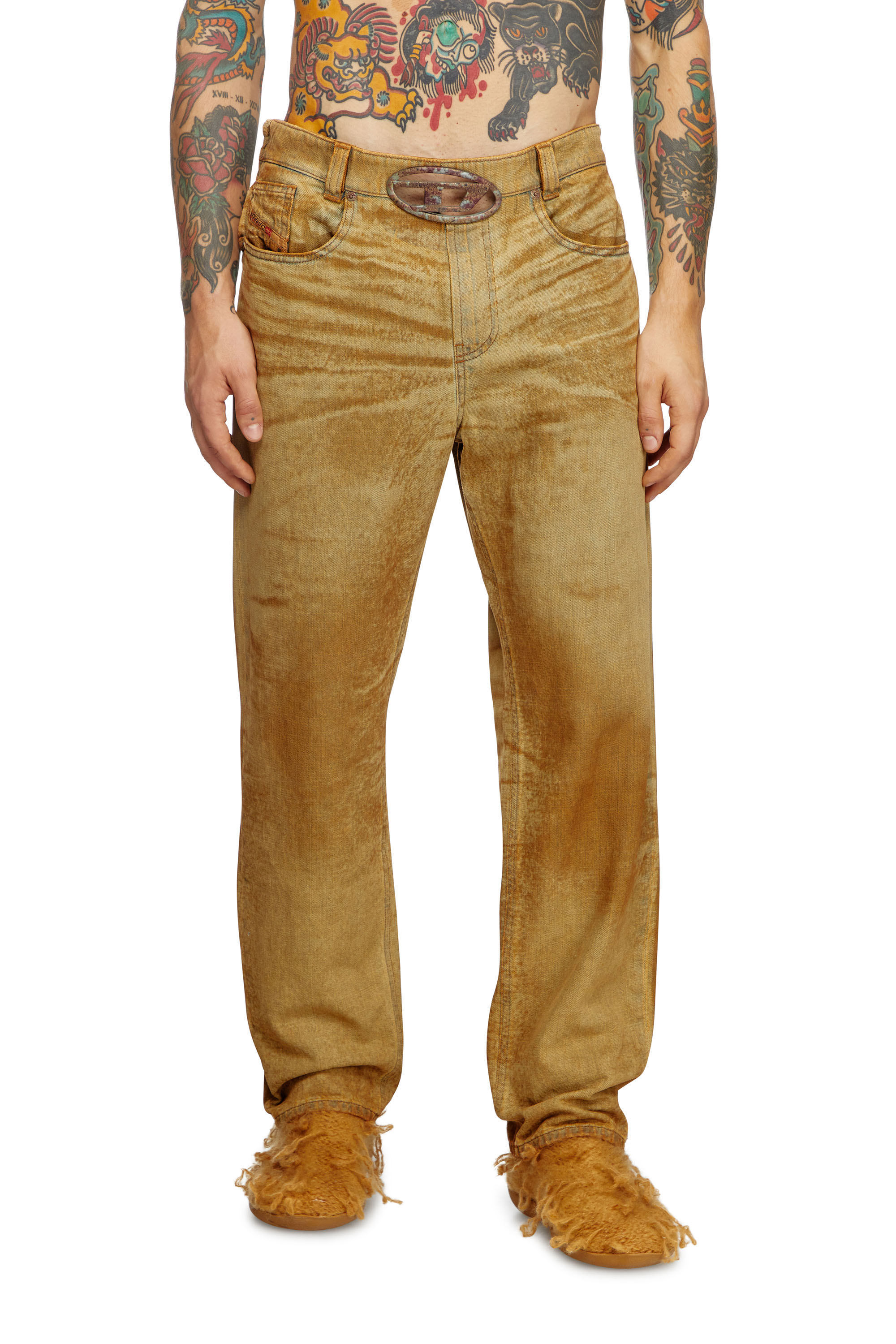 Diesel - Man Straight Jeans 2010 D-Macs 0AJET, Light Brown - Image 2