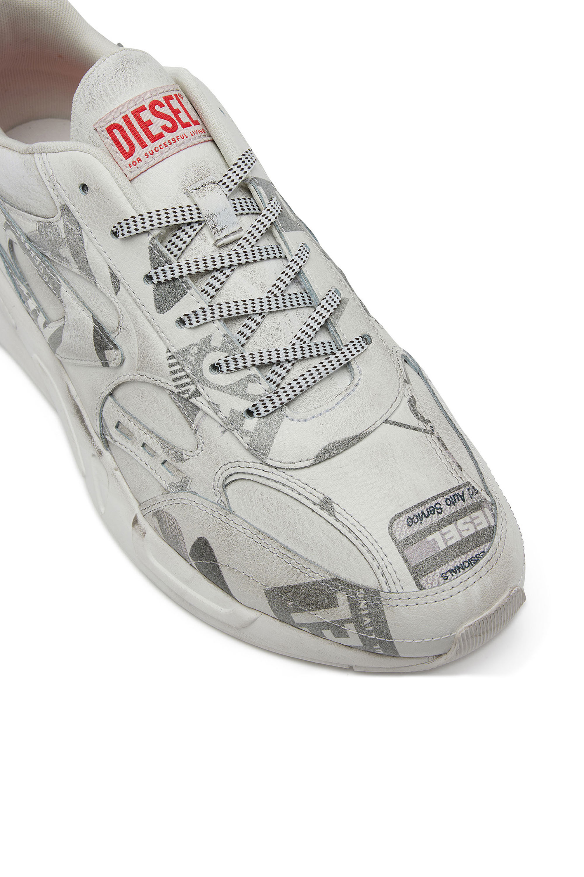 Diesel - S-SERENDIPITY SPORT, Man S-Serendipity-Leather sneakers with graphic overlays in White - Image 6