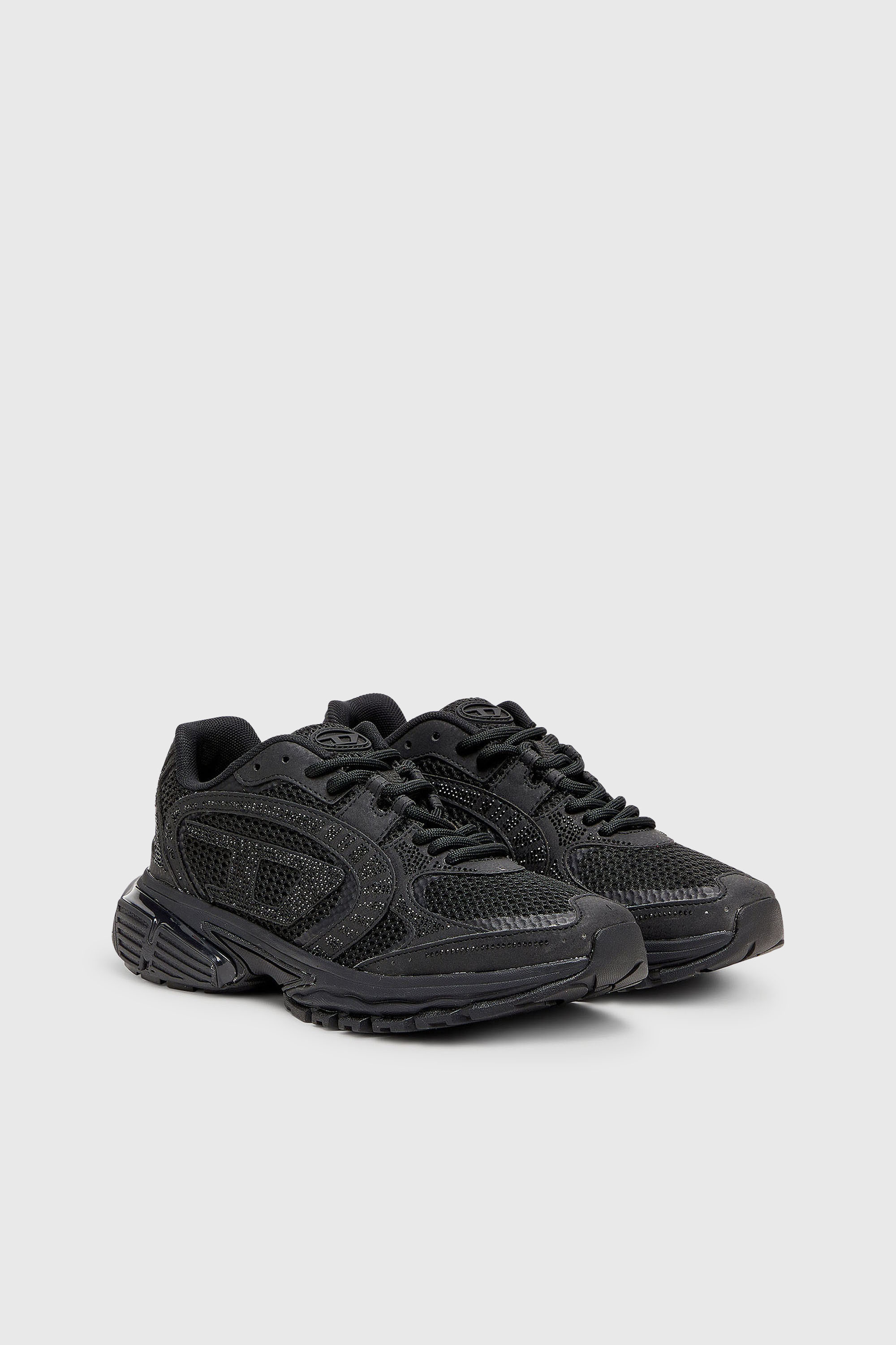 Diesel - S-PRO-V-DENSE LOW W, Woman's S-Pro-V-Dense - Mesh sneakers with crystals in Black - 2