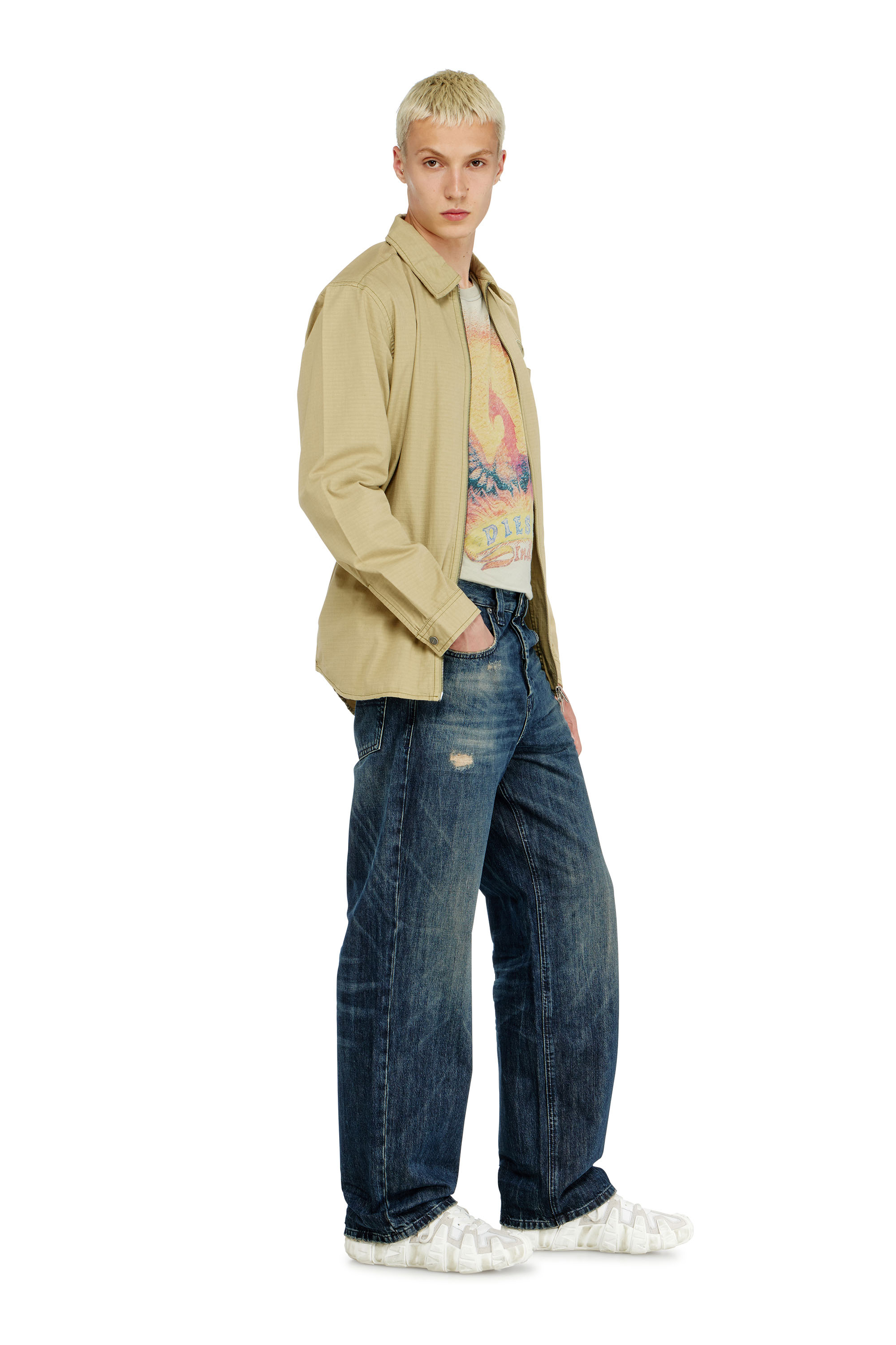 Diesel - Man's Relaxed Jeans 2001 D-Macro 0ADBZ, Dark Blue - 3